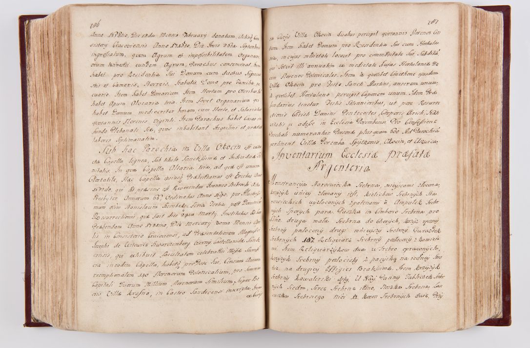 Zdjęcie nr 415 dla obiektu archiwalnego: Visitatio archidiaconatus Cracoviensis (Decanatus: Skalensis - 1727; Vitoviensis - 1727; Prossoviensis - 1728; Novi Montis - 1728; Scawinensis - 1729; Xsiążnensis - 1731; Woynicensis - 1731; Zatoriensis - 1729; Lipnicensis - 1730; Dobczycensis - 1730; Andreoviensis - 1731; Żyvecensis - 1732; Oswiemensis - 1732; Wielicensis - 1741; postea sequntur inventaria ecclesiarum decanatus Dobczycensis, Woynicensis, Andreoviensis) per R.D. Michaelem de Magna Kunice Kunicki, episcopum Arsiacensem, suffraganeum et archidiaconum Cracoviensem annis 1727 - 1741 peracta