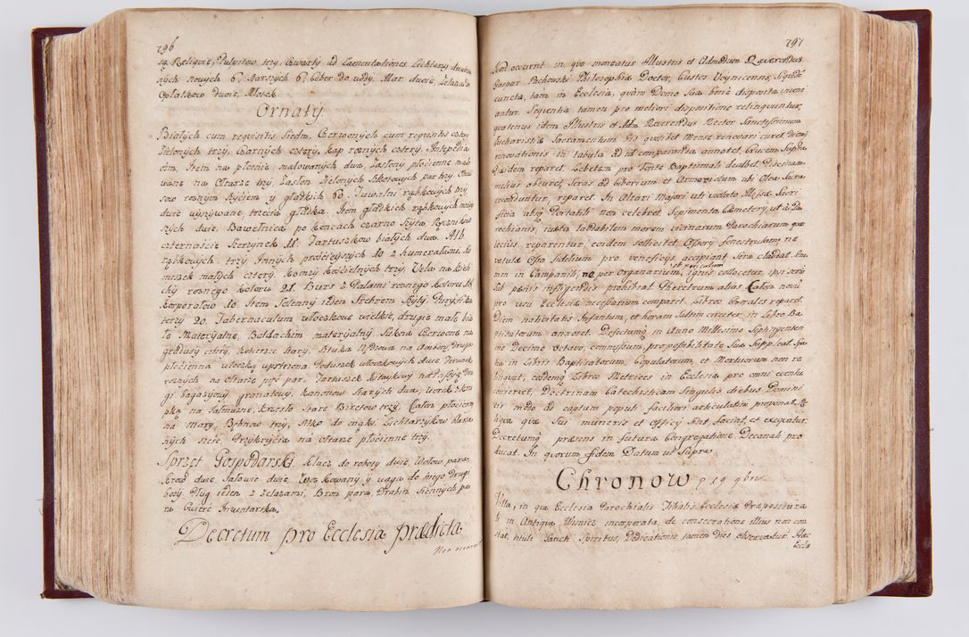 Zdjęcie nr 421 dla obiektu archiwalnego: Visitatio archidiaconatus Cracoviensis (Decanatus: Skalensis - 1727; Vitoviensis - 1727; Prossoviensis - 1728; Novi Montis - 1728; Scawinensis - 1729; Xsiążnensis - 1731; Woynicensis - 1731; Zatoriensis - 1729; Lipnicensis - 1730; Dobczycensis - 1730; Andreoviensis - 1731; Żyvecensis - 1732; Oswiemensis - 1732; Wielicensis - 1741; postea sequntur inventaria ecclesiarum decanatus Dobczycensis, Woynicensis, Andreoviensis) per R.D. Michaelem de Magna Kunice Kunicki, episcopum Arsiacensem, suffraganeum et archidiaconum Cracoviensem annis 1727 - 1741 peracta