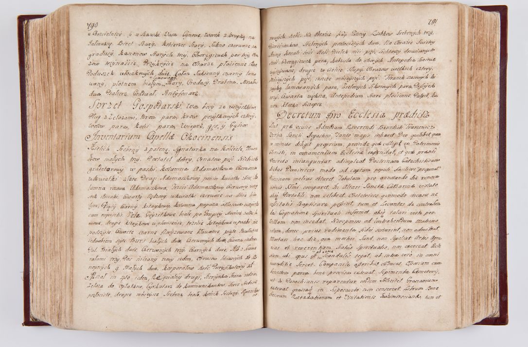 Zdjęcie nr 417 dla obiektu archiwalnego: Visitatio archidiaconatus Cracoviensis (Decanatus: Skalensis - 1727; Vitoviensis - 1727; Prossoviensis - 1728; Novi Montis - 1728; Scawinensis - 1729; Xsiążnensis - 1731; Woynicensis - 1731; Zatoriensis - 1729; Lipnicensis - 1730; Dobczycensis - 1730; Andreoviensis - 1731; Żyvecensis - 1732; Oswiemensis - 1732; Wielicensis - 1741; postea sequntur inventaria ecclesiarum decanatus Dobczycensis, Woynicensis, Andreoviensis) per R.D. Michaelem de Magna Kunice Kunicki, episcopum Arsiacensem, suffraganeum et archidiaconum Cracoviensem annis 1727 - 1741 peracta