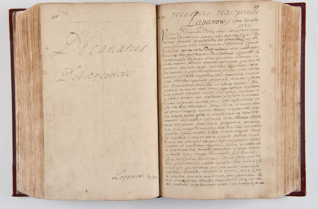 Zdjęcie nr 430 dla obiektu archiwalnego: Visitatio archidiaconatus Cracoviensis (Decanatus: Skalensis - 1727; Vitoviensis - 1727; Prossoviensis - 1728; Novi Montis - 1728; Scawinensis - 1729; Xsiążnensis - 1731; Woynicensis - 1731; Zatoriensis - 1729; Lipnicensis - 1730; Dobczycensis - 1730; Andreoviensis - 1731; Żyvecensis - 1732; Oswiemensis - 1732; Wielicensis - 1741; postea sequntur inventaria ecclesiarum decanatus Dobczycensis, Woynicensis, Andreoviensis) per R.D. Michaelem de Magna Kunice Kunicki, episcopum Arsiacensem, suffraganeum et archidiaconum Cracoviensem annis 1727 - 1741 peracta