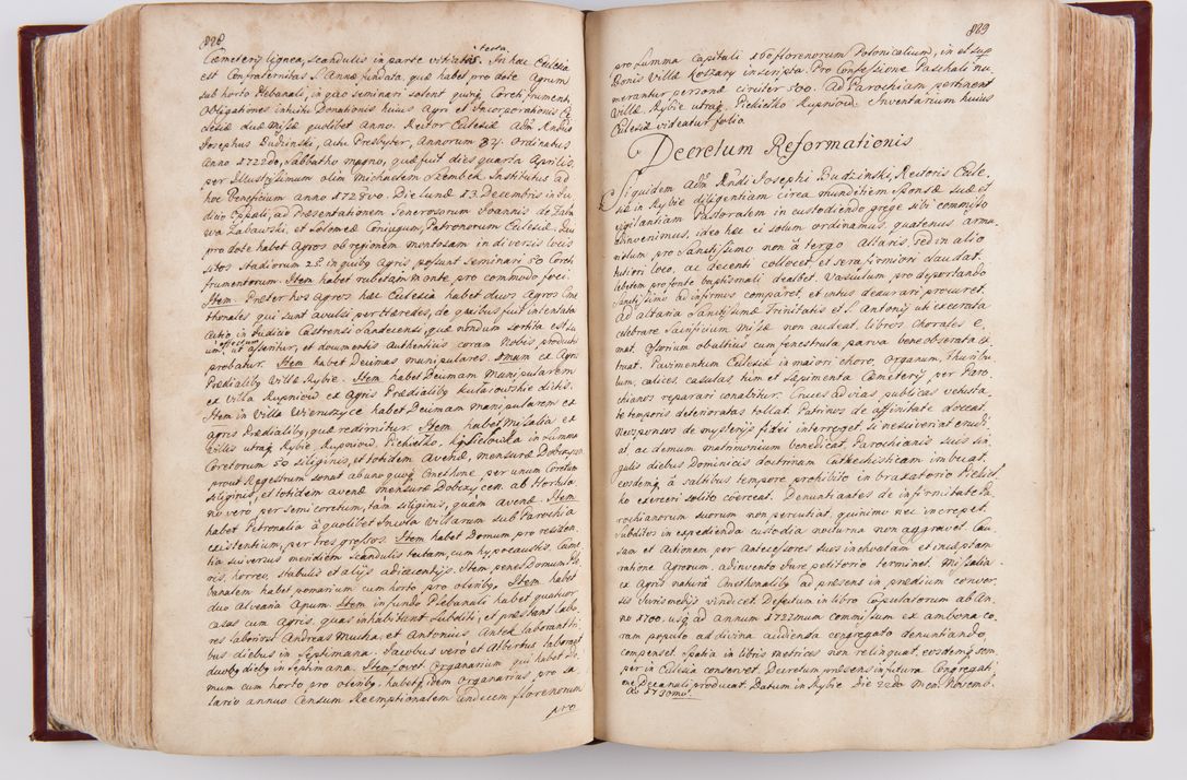 Zdjęcie nr 436 dla obiektu archiwalnego: Visitatio archidiaconatus Cracoviensis (Decanatus: Skalensis - 1727; Vitoviensis - 1727; Prossoviensis - 1728; Novi Montis - 1728; Scawinensis - 1729; Xsiążnensis - 1731; Woynicensis - 1731; Zatoriensis - 1729; Lipnicensis - 1730; Dobczycensis - 1730; Andreoviensis - 1731; Żyvecensis - 1732; Oswiemensis - 1732; Wielicensis - 1741; postea sequntur inventaria ecclesiarum decanatus Dobczycensis, Woynicensis, Andreoviensis) per R.D. Michaelem de Magna Kunice Kunicki, episcopum Arsiacensem, suffraganeum et archidiaconum Cracoviensem annis 1727 - 1741 peracta