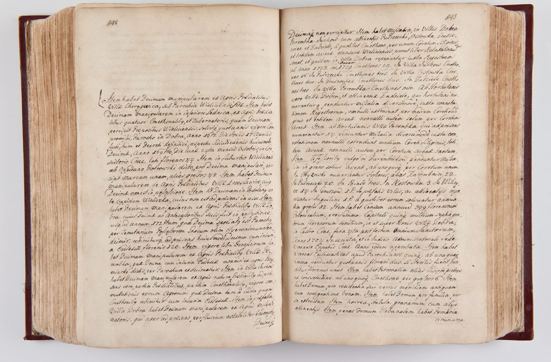 Zdjęcie nr 443 dla obiektu archiwalnego: Visitatio archidiaconatus Cracoviensis (Decanatus: Skalensis - 1727; Vitoviensis - 1727; Prossoviensis - 1728; Novi Montis - 1728; Scawinensis - 1729; Xsiążnensis - 1731; Woynicensis - 1731; Zatoriensis - 1729; Lipnicensis - 1730; Dobczycensis - 1730; Andreoviensis - 1731; Żyvecensis - 1732; Oswiemensis - 1732; Wielicensis - 1741; postea sequntur inventaria ecclesiarum decanatus Dobczycensis, Woynicensis, Andreoviensis) per R.D. Michaelem de Magna Kunice Kunicki, episcopum Arsiacensem, suffraganeum et archidiaconum Cracoviensem annis 1727 - 1741 peracta