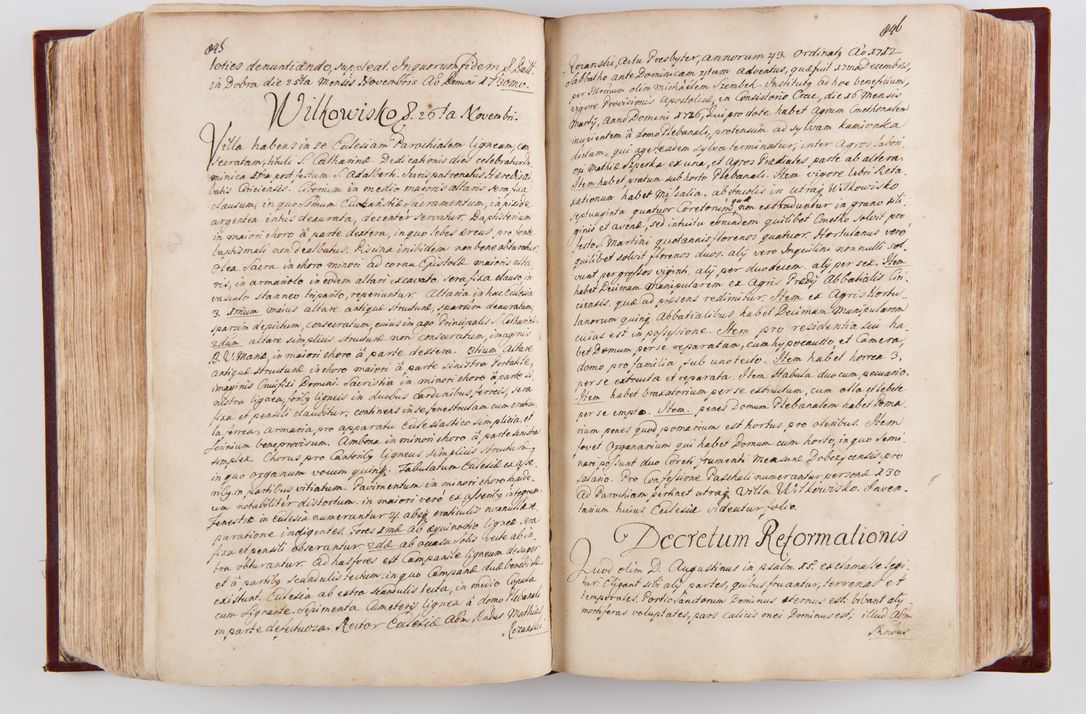 Zdjęcie nr 445 dla obiektu archiwalnego: Visitatio archidiaconatus Cracoviensis (Decanatus: Skalensis - 1727; Vitoviensis - 1727; Prossoviensis - 1728; Novi Montis - 1728; Scawinensis - 1729; Xsiążnensis - 1731; Woynicensis - 1731; Zatoriensis - 1729; Lipnicensis - 1730; Dobczycensis - 1730; Andreoviensis - 1731; Żyvecensis - 1732; Oswiemensis - 1732; Wielicensis - 1741; postea sequntur inventaria ecclesiarum decanatus Dobczycensis, Woynicensis, Andreoviensis) per R.D. Michaelem de Magna Kunice Kunicki, episcopum Arsiacensem, suffraganeum et archidiaconum Cracoviensem annis 1727 - 1741 peracta