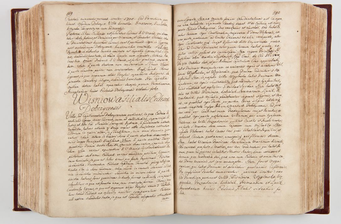 Zdjęcie nr 468 dla obiektu archiwalnego: Visitatio archidiaconatus Cracoviensis (Decanatus: Skalensis - 1727; Vitoviensis - 1727; Prossoviensis - 1728; Novi Montis - 1728; Scawinensis - 1729; Xsiążnensis - 1731; Woynicensis - 1731; Zatoriensis - 1729; Lipnicensis - 1730; Dobczycensis - 1730; Andreoviensis - 1731; Żyvecensis - 1732; Oswiemensis - 1732; Wielicensis - 1741; postea sequntur inventaria ecclesiarum decanatus Dobczycensis, Woynicensis, Andreoviensis) per R.D. Michaelem de Magna Kunice Kunicki, episcopum Arsiacensem, suffraganeum et archidiaconum Cracoviensem annis 1727 - 1741 peracta