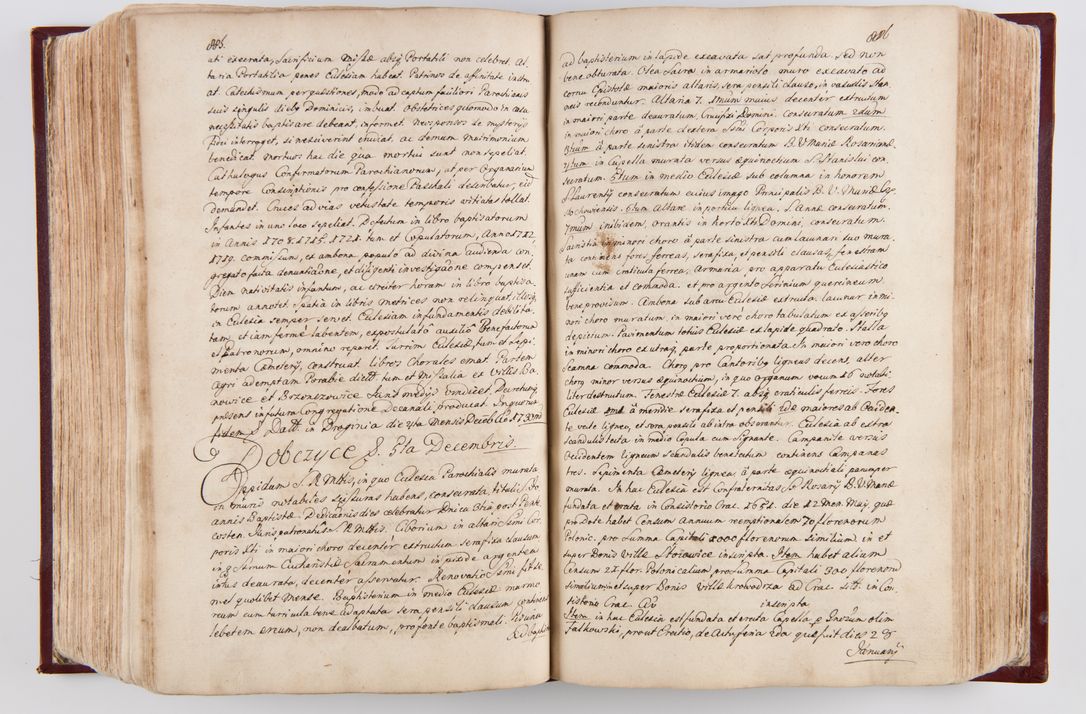 Zdjęcie nr 466 dla obiektu archiwalnego: Visitatio archidiaconatus Cracoviensis (Decanatus: Skalensis - 1727; Vitoviensis - 1727; Prossoviensis - 1728; Novi Montis - 1728; Scawinensis - 1729; Xsiążnensis - 1731; Woynicensis - 1731; Zatoriensis - 1729; Lipnicensis - 1730; Dobczycensis - 1730; Andreoviensis - 1731; Żyvecensis - 1732; Oswiemensis - 1732; Wielicensis - 1741; postea sequntur inventaria ecclesiarum decanatus Dobczycensis, Woynicensis, Andreoviensis) per R.D. Michaelem de Magna Kunice Kunicki, episcopum Arsiacensem, suffraganeum et archidiaconum Cracoviensem annis 1727 - 1741 peracta