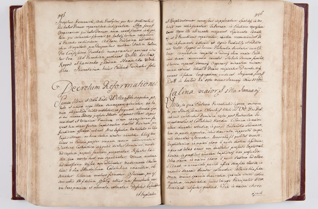 Zdjęcie nr 496 dla obiektu archiwalnego: Visitatio archidiaconatus Cracoviensis (Decanatus: Skalensis - 1727; Vitoviensis - 1727; Prossoviensis - 1728; Novi Montis - 1728; Scawinensis - 1729; Xsiążnensis - 1731; Woynicensis - 1731; Zatoriensis - 1729; Lipnicensis - 1730; Dobczycensis - 1730; Andreoviensis - 1731; Żyvecensis - 1732; Oswiemensis - 1732; Wielicensis - 1741; postea sequntur inventaria ecclesiarum decanatus Dobczycensis, Woynicensis, Andreoviensis) per R.D. Michaelem de Magna Kunice Kunicki, episcopum Arsiacensem, suffraganeum et archidiaconum Cracoviensem annis 1727 - 1741 peracta