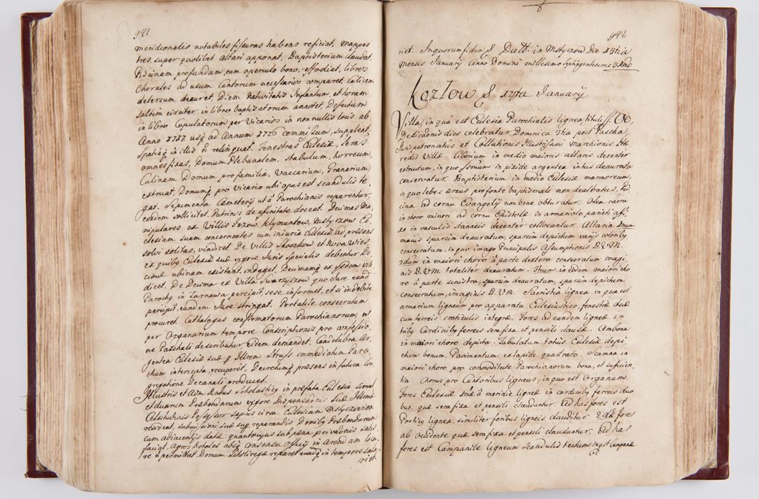 Zdjęcie nr 494 dla obiektu archiwalnego: Visitatio archidiaconatus Cracoviensis (Decanatus: Skalensis - 1727; Vitoviensis - 1727; Prossoviensis - 1728; Novi Montis - 1728; Scawinensis - 1729; Xsiążnensis - 1731; Woynicensis - 1731; Zatoriensis - 1729; Lipnicensis - 1730; Dobczycensis - 1730; Andreoviensis - 1731; Żyvecensis - 1732; Oswiemensis - 1732; Wielicensis - 1741; postea sequntur inventaria ecclesiarum decanatus Dobczycensis, Woynicensis, Andreoviensis) per R.D. Michaelem de Magna Kunice Kunicki, episcopum Arsiacensem, suffraganeum et archidiaconum Cracoviensem annis 1727 - 1741 peracta