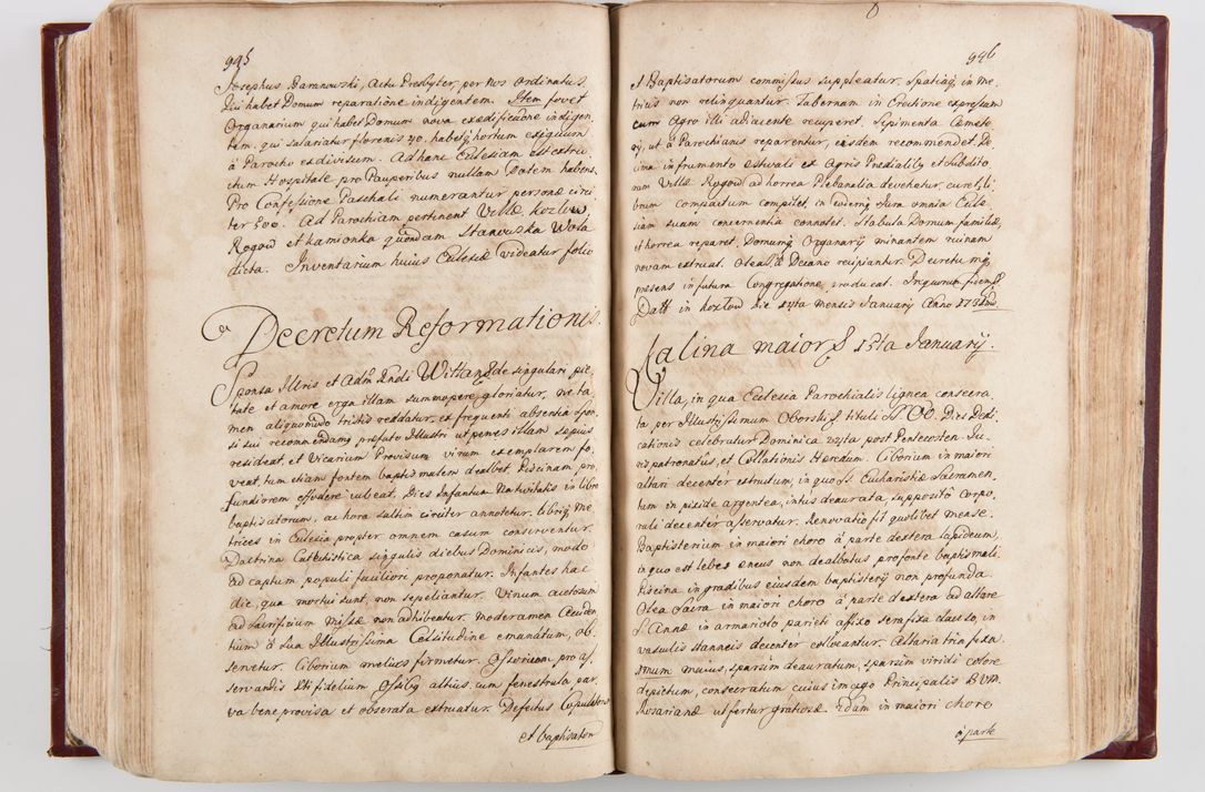Zdjęcie nr 497 dla obiektu archiwalnego: Visitatio archidiaconatus Cracoviensis (Decanatus: Skalensis - 1727; Vitoviensis - 1727; Prossoviensis - 1728; Novi Montis - 1728; Scawinensis - 1729; Xsiążnensis - 1731; Woynicensis - 1731; Zatoriensis - 1729; Lipnicensis - 1730; Dobczycensis - 1730; Andreoviensis - 1731; Żyvecensis - 1732; Oswiemensis - 1732; Wielicensis - 1741; postea sequntur inventaria ecclesiarum decanatus Dobczycensis, Woynicensis, Andreoviensis) per R.D. Michaelem de Magna Kunice Kunicki, episcopum Arsiacensem, suffraganeum et archidiaconum Cracoviensem annis 1727 - 1741 peracta