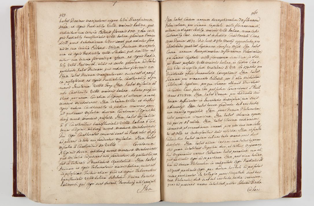 Zdjęcie nr 499 dla obiektu archiwalnego: Visitatio archidiaconatus Cracoviensis (Decanatus: Skalensis - 1727; Vitoviensis - 1727; Prossoviensis - 1728; Novi Montis - 1728; Scawinensis - 1729; Xsiążnensis - 1731; Woynicensis - 1731; Zatoriensis - 1729; Lipnicensis - 1730; Dobczycensis - 1730; Andreoviensis - 1731; Żyvecensis - 1732; Oswiemensis - 1732; Wielicensis - 1741; postea sequntur inventaria ecclesiarum decanatus Dobczycensis, Woynicensis, Andreoviensis) per R.D. Michaelem de Magna Kunice Kunicki, episcopum Arsiacensem, suffraganeum et archidiaconum Cracoviensem annis 1727 - 1741 peracta