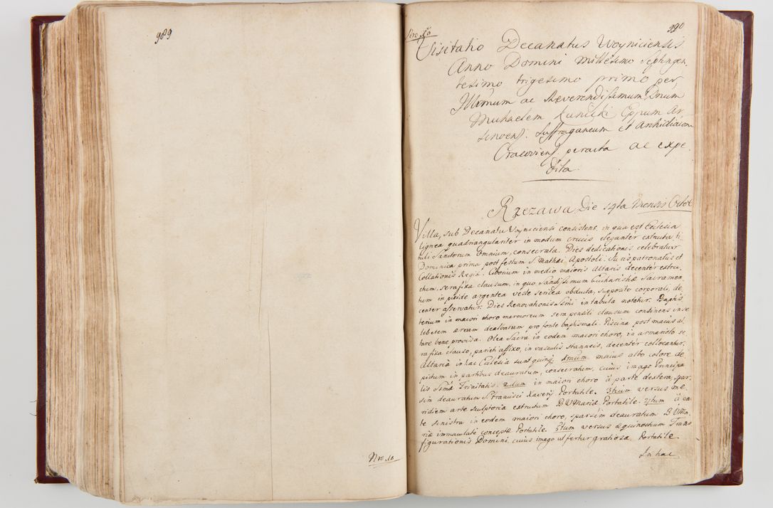 Zdjęcie nr 520 dla obiektu archiwalnego: Visitatio archidiaconatus Cracoviensis (Decanatus: Skalensis - 1727; Vitoviensis - 1727; Prossoviensis - 1728; Novi Montis - 1728; Scawinensis - 1729; Xsiążnensis - 1731; Woynicensis - 1731; Zatoriensis - 1729; Lipnicensis - 1730; Dobczycensis - 1730; Andreoviensis - 1731; Żyvecensis - 1732; Oswiemensis - 1732; Wielicensis - 1741; postea sequntur inventaria ecclesiarum decanatus Dobczycensis, Woynicensis, Andreoviensis) per R.D. Michaelem de Magna Kunice Kunicki, episcopum Arsiacensem, suffraganeum et archidiaconum Cracoviensem annis 1727 - 1741 peracta