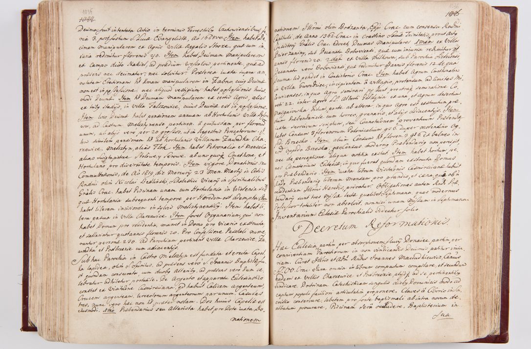 Zdjęcie nr 547 dla obiektu archiwalnego: Visitatio archidiaconatus Cracoviensis (Decanatus: Skalensis - 1727; Vitoviensis - 1727; Prossoviensis - 1728; Novi Montis - 1728; Scawinensis - 1729; Xsiążnensis - 1731; Woynicensis - 1731; Zatoriensis - 1729; Lipnicensis - 1730; Dobczycensis - 1730; Andreoviensis - 1731; Żyvecensis - 1732; Oswiemensis - 1732; Wielicensis - 1741; postea sequntur inventaria ecclesiarum decanatus Dobczycensis, Woynicensis, Andreoviensis) per R.D. Michaelem de Magna Kunice Kunicki, episcopum Arsiacensem, suffraganeum et archidiaconum Cracoviensem annis 1727 - 1741 peracta