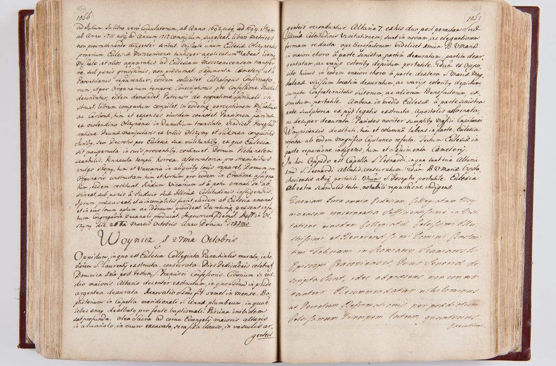 Zdjęcie nr 553 dla obiektu archiwalnego: Visitatio archidiaconatus Cracoviensis (Decanatus: Skalensis - 1727; Vitoviensis - 1727; Prossoviensis - 1728; Novi Montis - 1728; Scawinensis - 1729; Xsiążnensis - 1731; Woynicensis - 1731; Zatoriensis - 1729; Lipnicensis - 1730; Dobczycensis - 1730; Andreoviensis - 1731; Żyvecensis - 1732; Oswiemensis - 1732; Wielicensis - 1741; postea sequntur inventaria ecclesiarum decanatus Dobczycensis, Woynicensis, Andreoviensis) per R.D. Michaelem de Magna Kunice Kunicki, episcopum Arsiacensem, suffraganeum et archidiaconum Cracoviensem annis 1727 - 1741 peracta