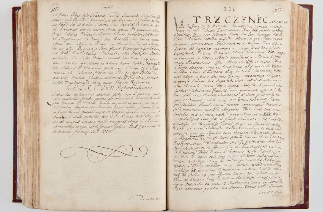 Zdjęcie nr 591 dla obiektu archiwalnego: Visitatio archidiaconatus Cracoviensis (Decanatus: Skalensis - 1727; Vitoviensis - 1727; Prossoviensis - 1728; Novi Montis - 1728; Scawinensis - 1729; Xsiążnensis - 1731; Woynicensis - 1731; Zatoriensis - 1729; Lipnicensis - 1730; Dobczycensis - 1730; Andreoviensis - 1731; Żyvecensis - 1732; Oswiemensis - 1732; Wielicensis - 1741; postea sequntur inventaria ecclesiarum decanatus Dobczycensis, Woynicensis, Andreoviensis) per R.D. Michaelem de Magna Kunice Kunicki, episcopum Arsiacensem, suffraganeum et archidiaconum Cracoviensem annis 1727 - 1741 peracta