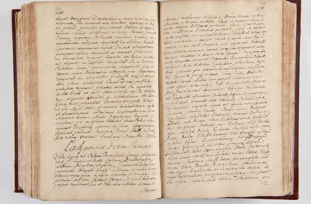 Zdjęcie nr 621 dla obiektu archiwalnego: Visitatio archidiaconatus Cracoviensis (Decanatus: Skalensis - 1727; Vitoviensis - 1727; Prossoviensis - 1728; Novi Montis - 1728; Scawinensis - 1729; Xsiążnensis - 1731; Woynicensis - 1731; Zatoriensis - 1729; Lipnicensis - 1730; Dobczycensis - 1730; Andreoviensis - 1731; Żyvecensis - 1732; Oswiemensis - 1732; Wielicensis - 1741; postea sequntur inventaria ecclesiarum decanatus Dobczycensis, Woynicensis, Andreoviensis) per R.D. Michaelem de Magna Kunice Kunicki, episcopum Arsiacensem, suffraganeum et archidiaconum Cracoviensem annis 1727 - 1741 peracta