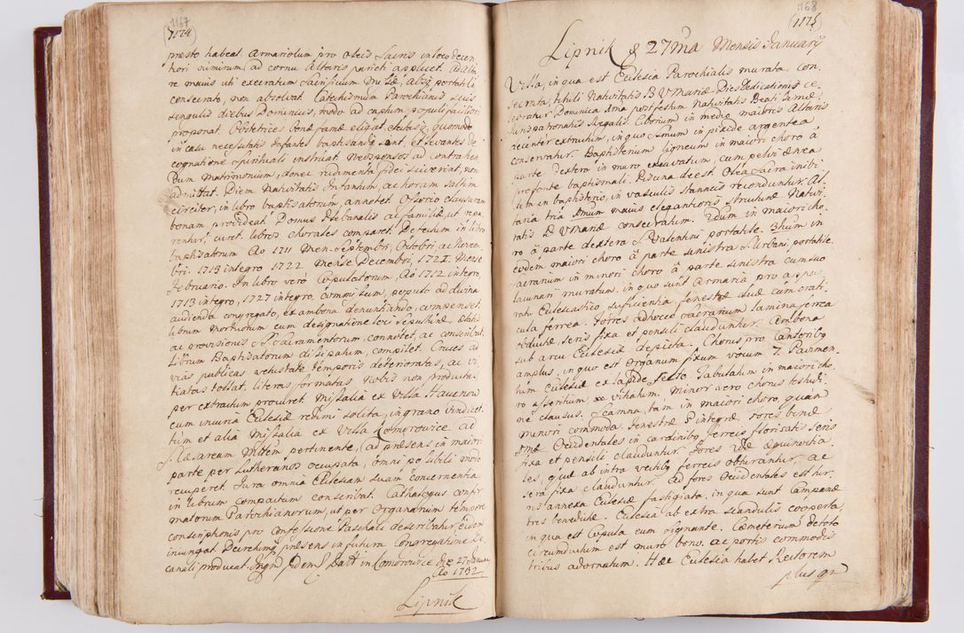 Zdjęcie nr 619 dla obiektu archiwalnego: Visitatio archidiaconatus Cracoviensis (Decanatus: Skalensis - 1727; Vitoviensis - 1727; Prossoviensis - 1728; Novi Montis - 1728; Scawinensis - 1729; Xsiążnensis - 1731; Woynicensis - 1731; Zatoriensis - 1729; Lipnicensis - 1730; Dobczycensis - 1730; Andreoviensis - 1731; Żyvecensis - 1732; Oswiemensis - 1732; Wielicensis - 1741; postea sequntur inventaria ecclesiarum decanatus Dobczycensis, Woynicensis, Andreoviensis) per R.D. Michaelem de Magna Kunice Kunicki, episcopum Arsiacensem, suffraganeum et archidiaconum Cracoviensem annis 1727 - 1741 peracta