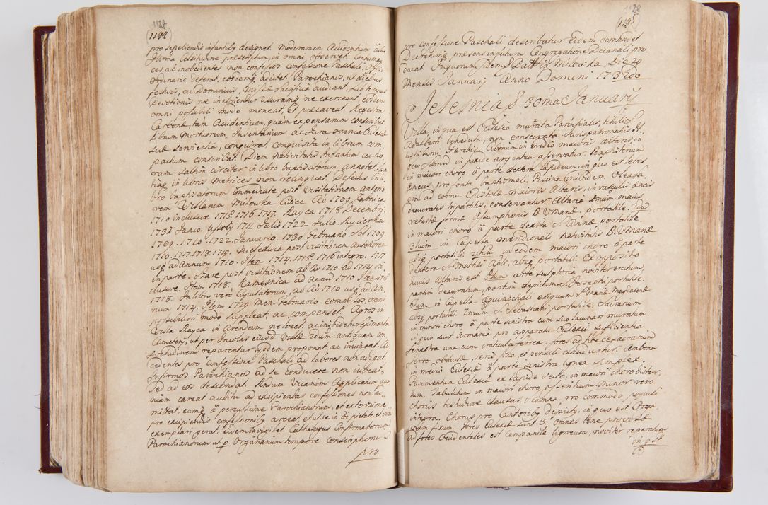 Zdjęcie nr 629 dla obiektu archiwalnego: Visitatio archidiaconatus Cracoviensis (Decanatus: Skalensis - 1727; Vitoviensis - 1727; Prossoviensis - 1728; Novi Montis - 1728; Scawinensis - 1729; Xsiążnensis - 1731; Woynicensis - 1731; Zatoriensis - 1729; Lipnicensis - 1730; Dobczycensis - 1730; Andreoviensis - 1731; Żyvecensis - 1732; Oswiemensis - 1732; Wielicensis - 1741; postea sequntur inventaria ecclesiarum decanatus Dobczycensis, Woynicensis, Andreoviensis) per R.D. Michaelem de Magna Kunice Kunicki, episcopum Arsiacensem, suffraganeum et archidiaconum Cracoviensem annis 1727 - 1741 peracta