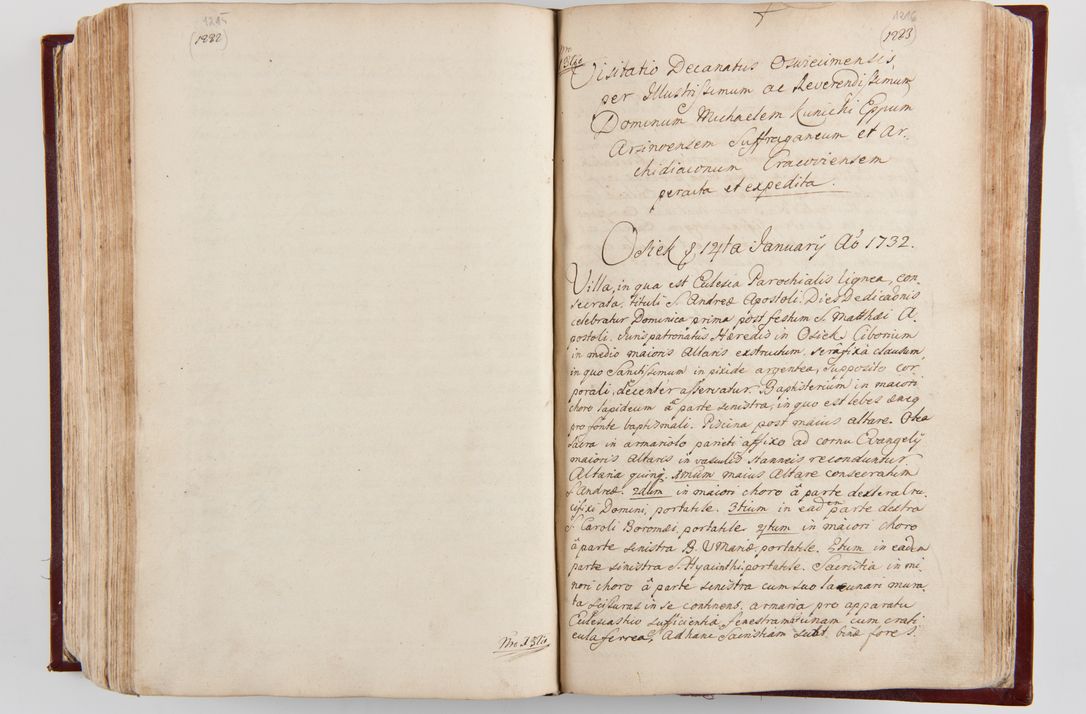 Zdjęcie nr 643 dla obiektu archiwalnego: Visitatio archidiaconatus Cracoviensis (Decanatus: Skalensis - 1727; Vitoviensis - 1727; Prossoviensis - 1728; Novi Montis - 1728; Scawinensis - 1729; Xsiążnensis - 1731; Woynicensis - 1731; Zatoriensis - 1729; Lipnicensis - 1730; Dobczycensis - 1730; Andreoviensis - 1731; Żyvecensis - 1732; Oswiemensis - 1732; Wielicensis - 1741; postea sequntur inventaria ecclesiarum decanatus Dobczycensis, Woynicensis, Andreoviensis) per R.D. Michaelem de Magna Kunice Kunicki, episcopum Arsiacensem, suffraganeum et archidiaconum Cracoviensem annis 1727 - 1741 peracta