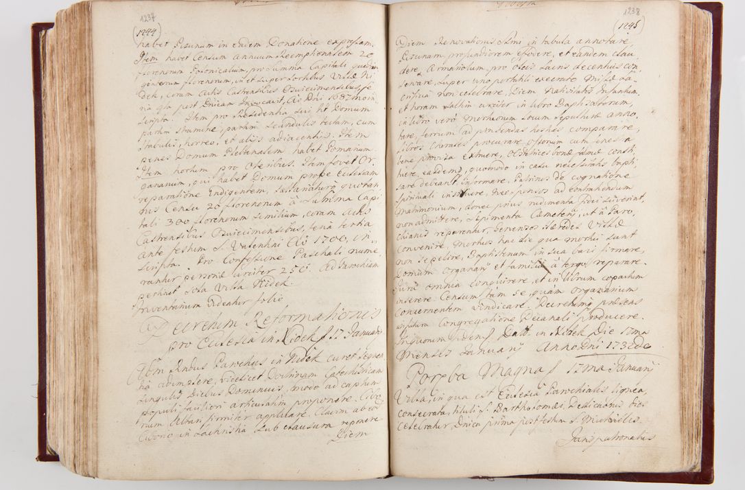 Zdjęcie nr 655 dla obiektu archiwalnego: Visitatio archidiaconatus Cracoviensis (Decanatus: Skalensis - 1727; Vitoviensis - 1727; Prossoviensis - 1728; Novi Montis - 1728; Scawinensis - 1729; Xsiążnensis - 1731; Woynicensis - 1731; Zatoriensis - 1729; Lipnicensis - 1730; Dobczycensis - 1730; Andreoviensis - 1731; Żyvecensis - 1732; Oswiemensis - 1732; Wielicensis - 1741; postea sequntur inventaria ecclesiarum decanatus Dobczycensis, Woynicensis, Andreoviensis) per R.D. Michaelem de Magna Kunice Kunicki, episcopum Arsiacensem, suffraganeum et archidiaconum Cracoviensem annis 1727 - 1741 peracta