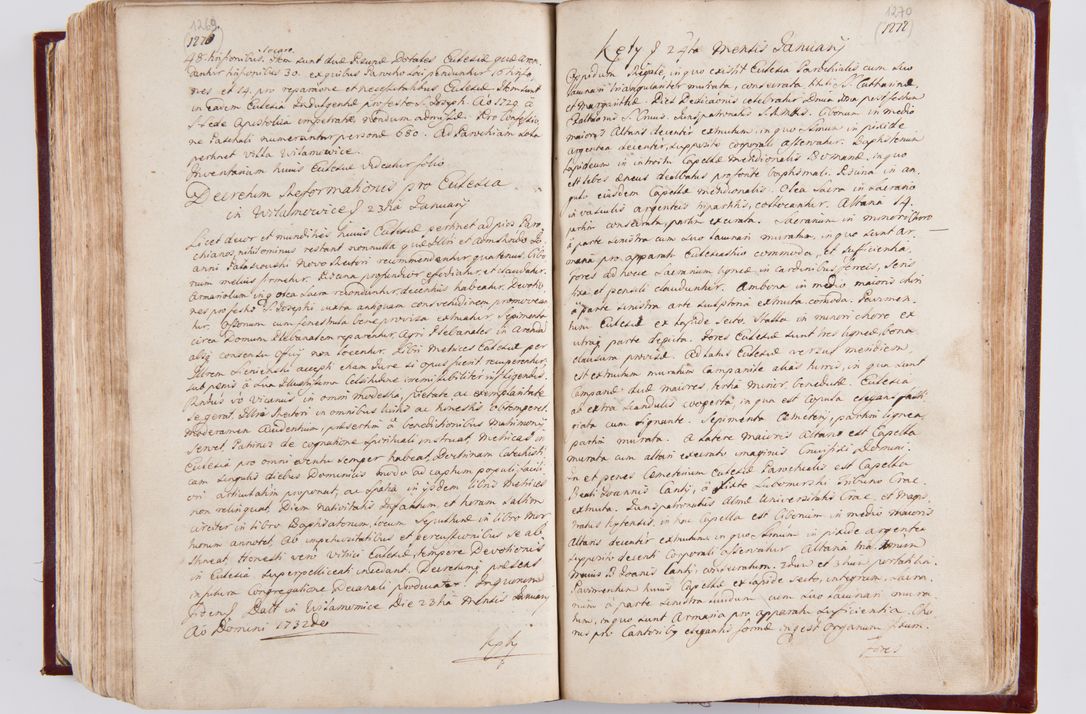 Zdjęcie nr 672 dla obiektu archiwalnego: Visitatio archidiaconatus Cracoviensis (Decanatus: Skalensis - 1727; Vitoviensis - 1727; Prossoviensis - 1728; Novi Montis - 1728; Scawinensis - 1729; Xsiążnensis - 1731; Woynicensis - 1731; Zatoriensis - 1729; Lipnicensis - 1730; Dobczycensis - 1730; Andreoviensis - 1731; Żyvecensis - 1732; Oswiemensis - 1732; Wielicensis - 1741; postea sequntur inventaria ecclesiarum decanatus Dobczycensis, Woynicensis, Andreoviensis) per R.D. Michaelem de Magna Kunice Kunicki, episcopum Arsiacensem, suffraganeum et archidiaconum Cracoviensem annis 1727 - 1741 peracta