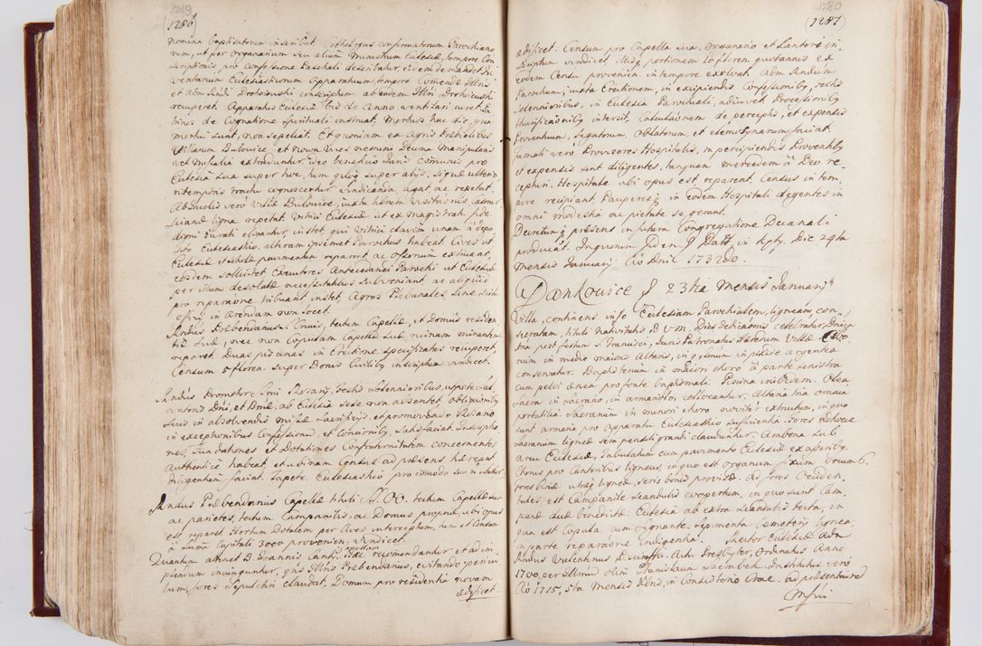 Zdjęcie nr 677 dla obiektu archiwalnego: Visitatio archidiaconatus Cracoviensis (Decanatus: Skalensis - 1727; Vitoviensis - 1727; Prossoviensis - 1728; Novi Montis - 1728; Scawinensis - 1729; Xsiążnensis - 1731; Woynicensis - 1731; Zatoriensis - 1729; Lipnicensis - 1730; Dobczycensis - 1730; Andreoviensis - 1731; Żyvecensis - 1732; Oswiemensis - 1732; Wielicensis - 1741; postea sequntur inventaria ecclesiarum decanatus Dobczycensis, Woynicensis, Andreoviensis) per R.D. Michaelem de Magna Kunice Kunicki, episcopum Arsiacensem, suffraganeum et archidiaconum Cracoviensem annis 1727 - 1741 peracta