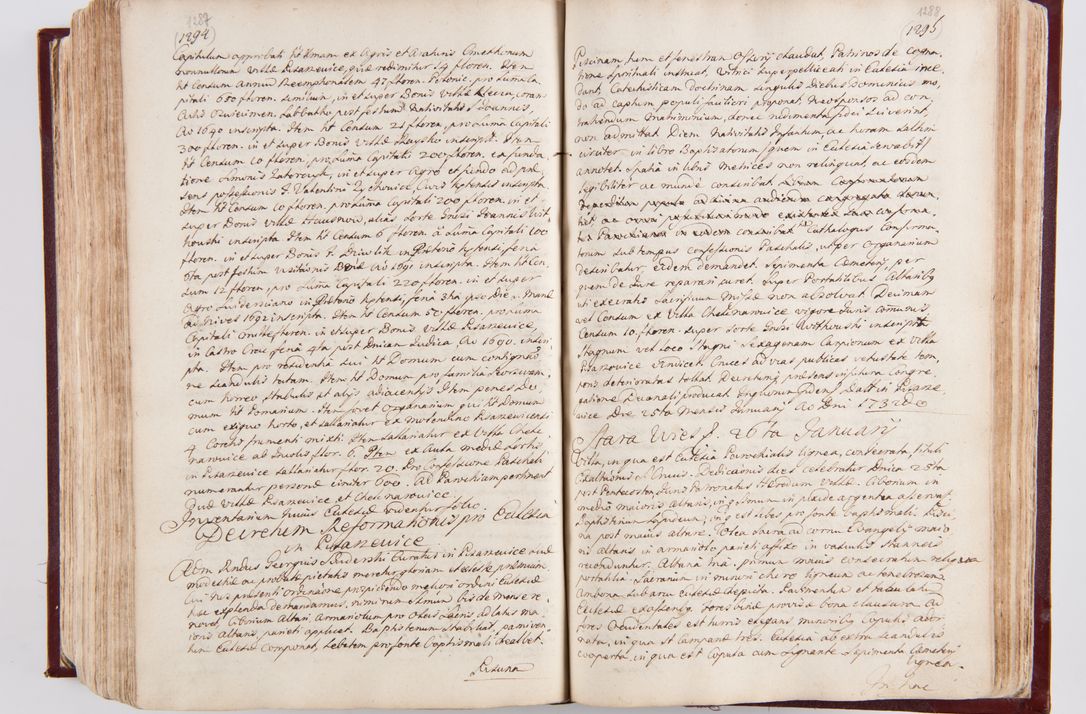 Zdjęcie nr 681 dla obiektu archiwalnego: Visitatio archidiaconatus Cracoviensis (Decanatus: Skalensis - 1727; Vitoviensis - 1727; Prossoviensis - 1728; Novi Montis - 1728; Scawinensis - 1729; Xsiążnensis - 1731; Woynicensis - 1731; Zatoriensis - 1729; Lipnicensis - 1730; Dobczycensis - 1730; Andreoviensis - 1731; Żyvecensis - 1732; Oswiemensis - 1732; Wielicensis - 1741; postea sequntur inventaria ecclesiarum decanatus Dobczycensis, Woynicensis, Andreoviensis) per R.D. Michaelem de Magna Kunice Kunicki, episcopum Arsiacensem, suffraganeum et archidiaconum Cracoviensem annis 1727 - 1741 peracta