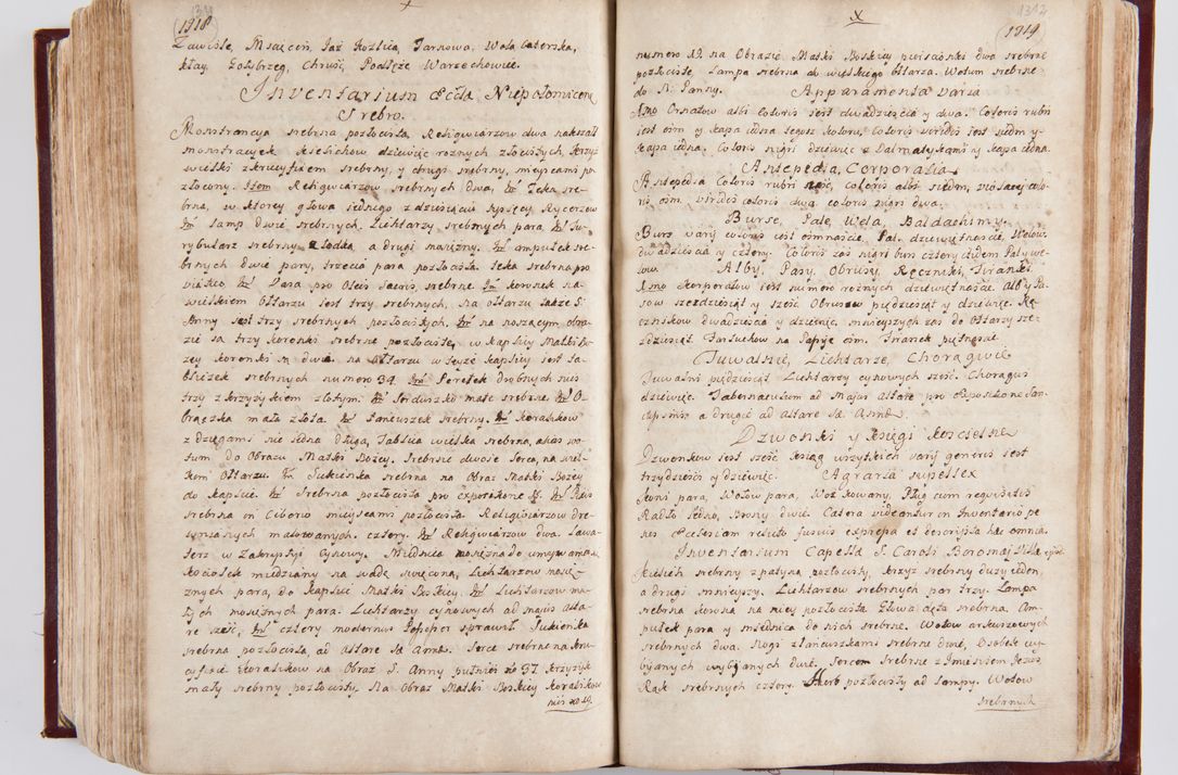 Zdjęcie nr 693 dla obiektu archiwalnego: Visitatio archidiaconatus Cracoviensis (Decanatus: Skalensis - 1727; Vitoviensis - 1727; Prossoviensis - 1728; Novi Montis - 1728; Scawinensis - 1729; Xsiążnensis - 1731; Woynicensis - 1731; Zatoriensis - 1729; Lipnicensis - 1730; Dobczycensis - 1730; Andreoviensis - 1731; Żyvecensis - 1732; Oswiemensis - 1732; Wielicensis - 1741; postea sequntur inventaria ecclesiarum decanatus Dobczycensis, Woynicensis, Andreoviensis) per R.D. Michaelem de Magna Kunice Kunicki, episcopum Arsiacensem, suffraganeum et archidiaconum Cracoviensem annis 1727 - 1741 peracta