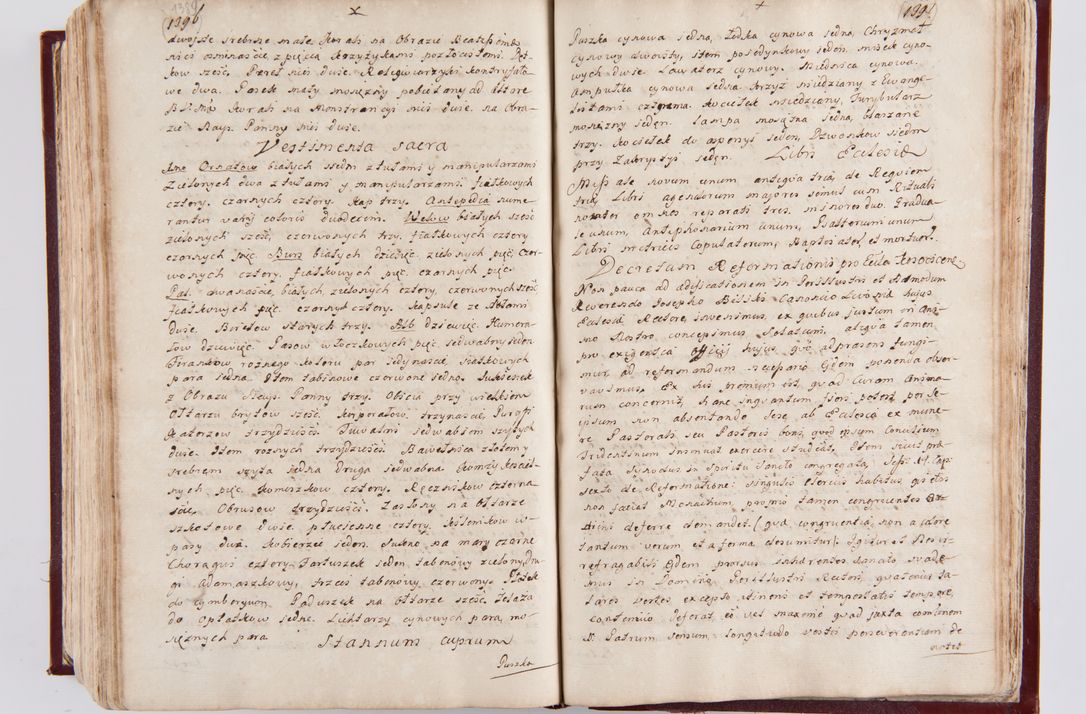 Zdjęcie nr 732 dla obiektu archiwalnego: Visitatio archidiaconatus Cracoviensis (Decanatus: Skalensis - 1727; Vitoviensis - 1727; Prossoviensis - 1728; Novi Montis - 1728; Scawinensis - 1729; Xsiążnensis - 1731; Woynicensis - 1731; Zatoriensis - 1729; Lipnicensis - 1730; Dobczycensis - 1730; Andreoviensis - 1731; Żyvecensis - 1732; Oswiemensis - 1732; Wielicensis - 1741; postea sequntur inventaria ecclesiarum decanatus Dobczycensis, Woynicensis, Andreoviensis) per R.D. Michaelem de Magna Kunice Kunicki, episcopum Arsiacensem, suffraganeum et archidiaconum Cracoviensem annis 1727 - 1741 peracta