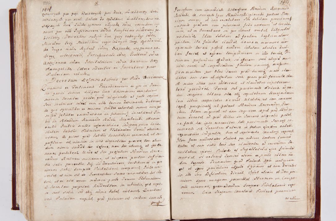 Zdjęcie nr 736 dla obiektu archiwalnego: Visitatio archidiaconatus Cracoviensis (Decanatus: Skalensis - 1727; Vitoviensis - 1727; Prossoviensis - 1728; Novi Montis - 1728; Scawinensis - 1729; Xsiążnensis - 1731; Woynicensis - 1731; Zatoriensis - 1729; Lipnicensis - 1730; Dobczycensis - 1730; Andreoviensis - 1731; Żyvecensis - 1732; Oswiemensis - 1732; Wielicensis - 1741; postea sequntur inventaria ecclesiarum decanatus Dobczycensis, Woynicensis, Andreoviensis) per R.D. Michaelem de Magna Kunice Kunicki, episcopum Arsiacensem, suffraganeum et archidiaconum Cracoviensem annis 1727 - 1741 peracta