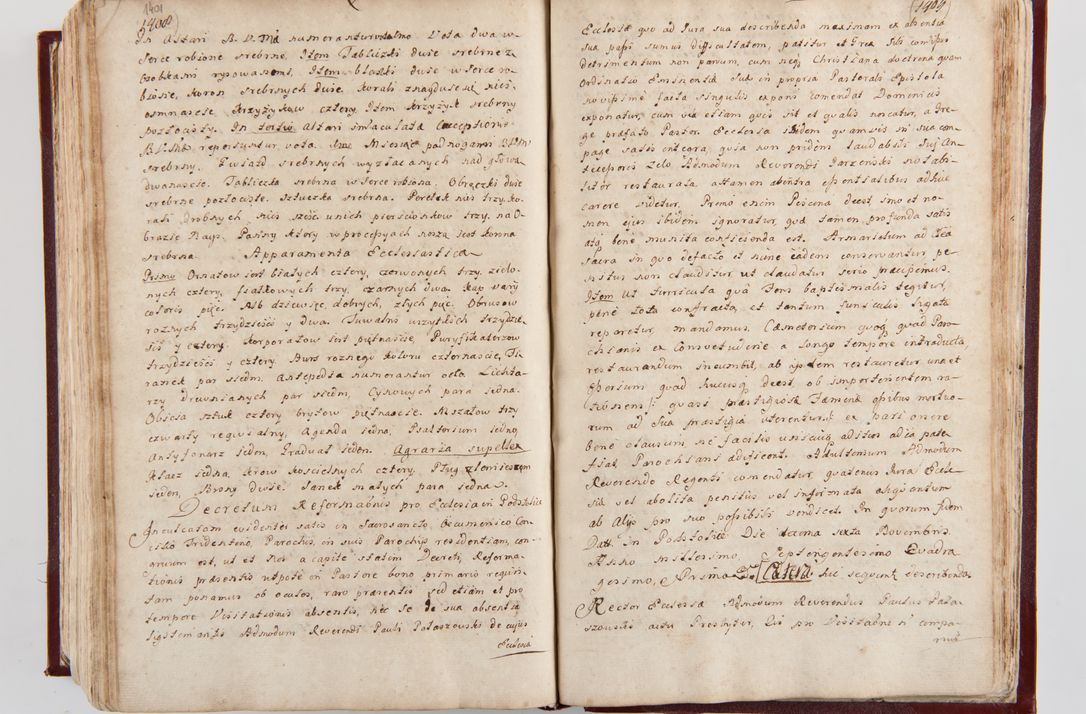 Zdjęcie nr 738 dla obiektu archiwalnego: Visitatio archidiaconatus Cracoviensis (Decanatus: Skalensis - 1727; Vitoviensis - 1727; Prossoviensis - 1728; Novi Montis - 1728; Scawinensis - 1729; Xsiążnensis - 1731; Woynicensis - 1731; Zatoriensis - 1729; Lipnicensis - 1730; Dobczycensis - 1730; Andreoviensis - 1731; Żyvecensis - 1732; Oswiemensis - 1732; Wielicensis - 1741; postea sequntur inventaria ecclesiarum decanatus Dobczycensis, Woynicensis, Andreoviensis) per R.D. Michaelem de Magna Kunice Kunicki, episcopum Arsiacensem, suffraganeum et archidiaconum Cracoviensem annis 1727 - 1741 peracta