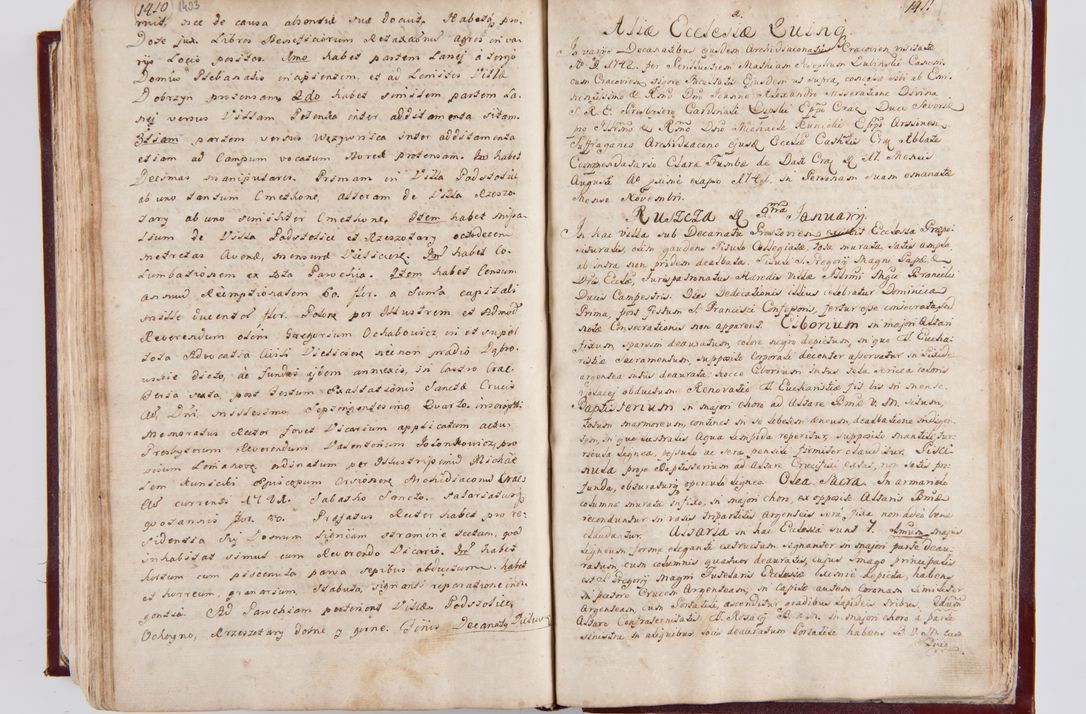 Zdjęcie nr 739 dla obiektu archiwalnego: Visitatio archidiaconatus Cracoviensis (Decanatus: Skalensis - 1727; Vitoviensis - 1727; Prossoviensis - 1728; Novi Montis - 1728; Scawinensis - 1729; Xsiążnensis - 1731; Woynicensis - 1731; Zatoriensis - 1729; Lipnicensis - 1730; Dobczycensis - 1730; Andreoviensis - 1731; Żyvecensis - 1732; Oswiemensis - 1732; Wielicensis - 1741; postea sequntur inventaria ecclesiarum decanatus Dobczycensis, Woynicensis, Andreoviensis) per R.D. Michaelem de Magna Kunice Kunicki, episcopum Arsiacensem, suffraganeum et archidiaconum Cracoviensem annis 1727 - 1741 peracta