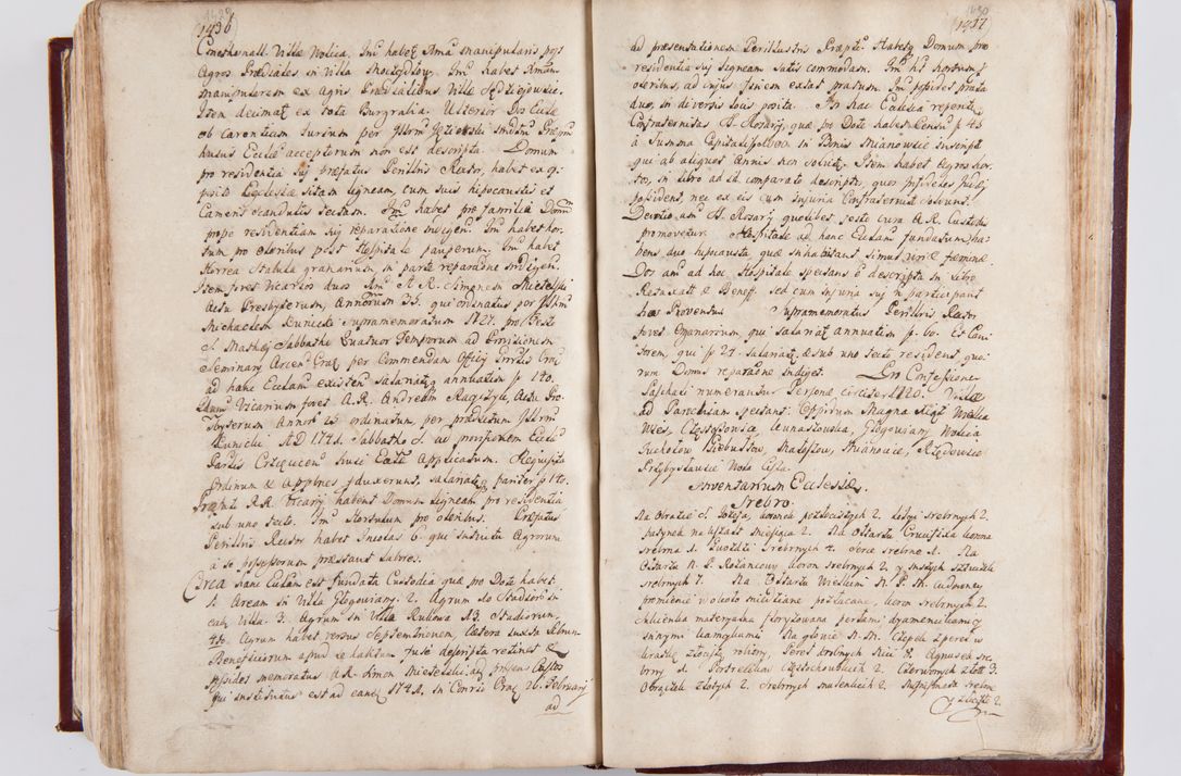 Zdjęcie nr 752 dla obiektu archiwalnego: Visitatio archidiaconatus Cracoviensis (Decanatus: Skalensis - 1727; Vitoviensis - 1727; Prossoviensis - 1728; Novi Montis - 1728; Scawinensis - 1729; Xsiążnensis - 1731; Woynicensis - 1731; Zatoriensis - 1729; Lipnicensis - 1730; Dobczycensis - 1730; Andreoviensis - 1731; Żyvecensis - 1732; Oswiemensis - 1732; Wielicensis - 1741; postea sequntur inventaria ecclesiarum decanatus Dobczycensis, Woynicensis, Andreoviensis) per R.D. Michaelem de Magna Kunice Kunicki, episcopum Arsiacensem, suffraganeum et archidiaconum Cracoviensem annis 1727 - 1741 peracta