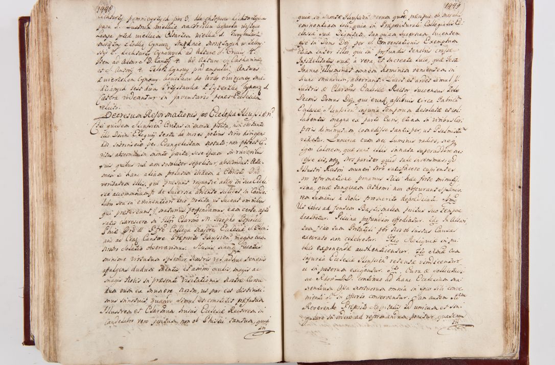 Zdjęcie nr 758 dla obiektu archiwalnego: Visitatio archidiaconatus Cracoviensis (Decanatus: Skalensis - 1727; Vitoviensis - 1727; Prossoviensis - 1728; Novi Montis - 1728; Scawinensis - 1729; Xsiążnensis - 1731; Woynicensis - 1731; Zatoriensis - 1729; Lipnicensis - 1730; Dobczycensis - 1730; Andreoviensis - 1731; Żyvecensis - 1732; Oswiemensis - 1732; Wielicensis - 1741; postea sequntur inventaria ecclesiarum decanatus Dobczycensis, Woynicensis, Andreoviensis) per R.D. Michaelem de Magna Kunice Kunicki, episcopum Arsiacensem, suffraganeum et archidiaconum Cracoviensem annis 1727 - 1741 peracta