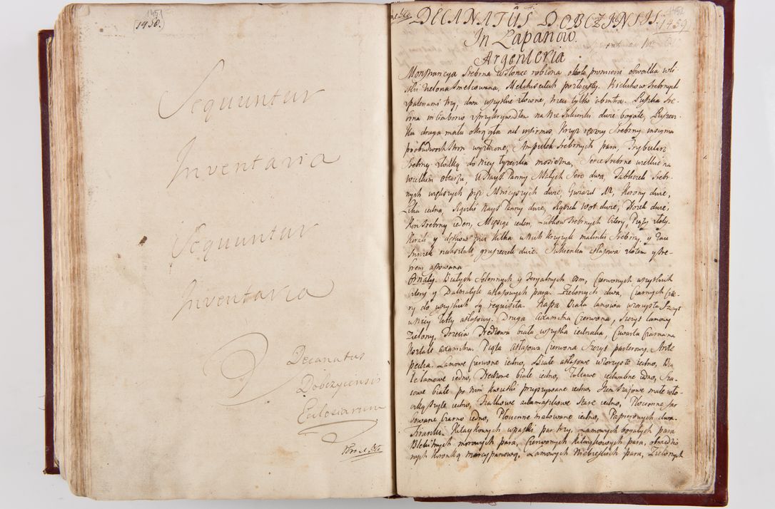 Zdjęcie nr 761 dla obiektu archiwalnego: Visitatio archidiaconatus Cracoviensis (Decanatus: Skalensis - 1727; Vitoviensis - 1727; Prossoviensis - 1728; Novi Montis - 1728; Scawinensis - 1729; Xsiążnensis - 1731; Woynicensis - 1731; Zatoriensis - 1729; Lipnicensis - 1730; Dobczycensis - 1730; Andreoviensis - 1731; Żyvecensis - 1732; Oswiemensis - 1732; Wielicensis - 1741; postea sequntur inventaria ecclesiarum decanatus Dobczycensis, Woynicensis, Andreoviensis) per R.D. Michaelem de Magna Kunice Kunicki, episcopum Arsiacensem, suffraganeum et archidiaconum Cracoviensem annis 1727 - 1741 peracta