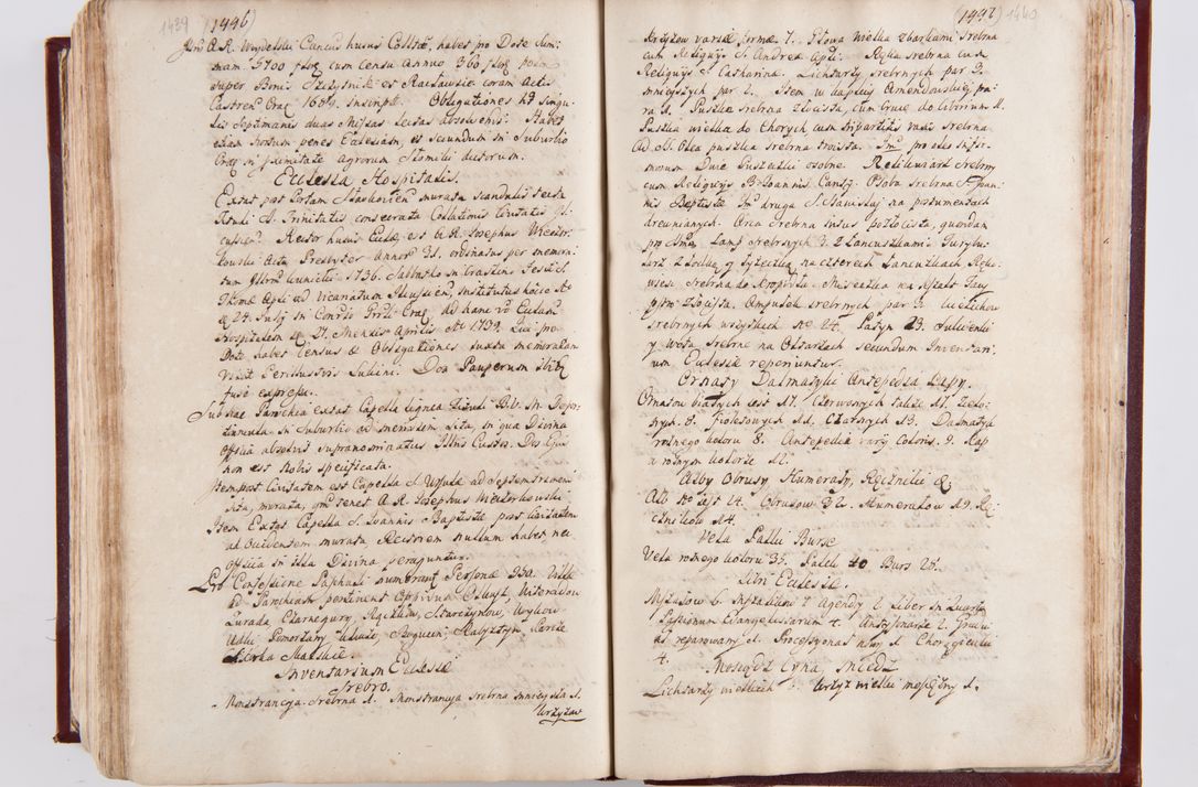Zdjęcie nr 757 dla obiektu archiwalnego: Visitatio archidiaconatus Cracoviensis (Decanatus: Skalensis - 1727; Vitoviensis - 1727; Prossoviensis - 1728; Novi Montis - 1728; Scawinensis - 1729; Xsiążnensis - 1731; Woynicensis - 1731; Zatoriensis - 1729; Lipnicensis - 1730; Dobczycensis - 1730; Andreoviensis - 1731; Żyvecensis - 1732; Oswiemensis - 1732; Wielicensis - 1741; postea sequntur inventaria ecclesiarum decanatus Dobczycensis, Woynicensis, Andreoviensis) per R.D. Michaelem de Magna Kunice Kunicki, episcopum Arsiacensem, suffraganeum et archidiaconum Cracoviensem annis 1727 - 1741 peracta
