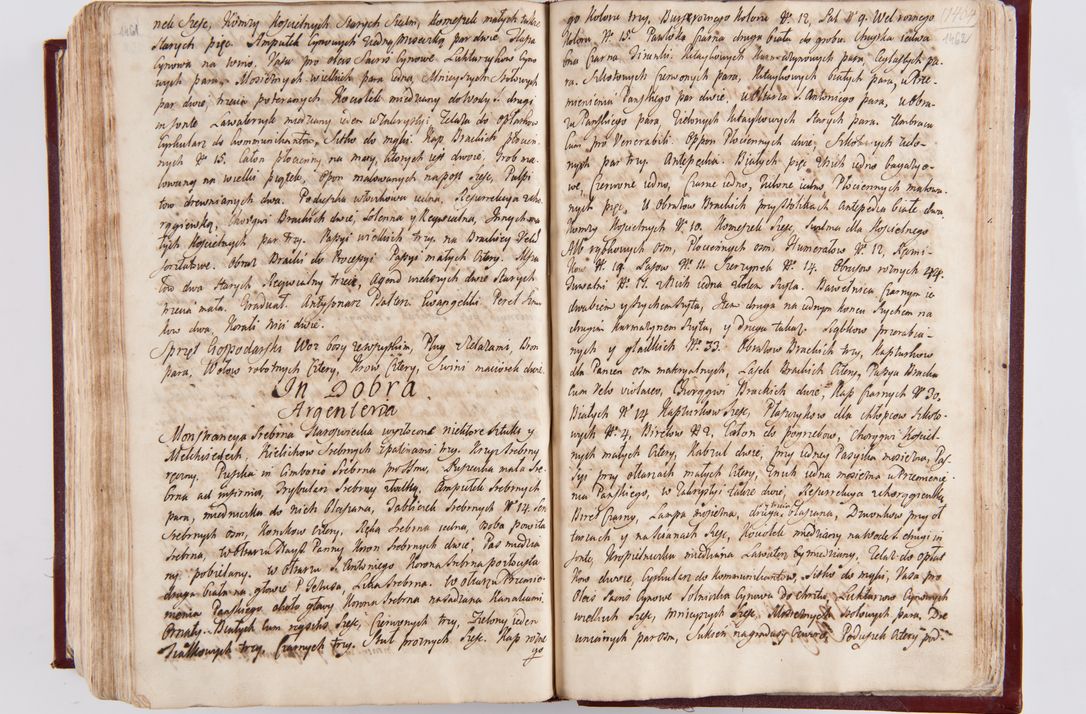 Zdjęcie nr 766 dla obiektu archiwalnego: Visitatio archidiaconatus Cracoviensis (Decanatus: Skalensis - 1727; Vitoviensis - 1727; Prossoviensis - 1728; Novi Montis - 1728; Scawinensis - 1729; Xsiążnensis - 1731; Woynicensis - 1731; Zatoriensis - 1729; Lipnicensis - 1730; Dobczycensis - 1730; Andreoviensis - 1731; Żyvecensis - 1732; Oswiemensis - 1732; Wielicensis - 1741; postea sequntur inventaria ecclesiarum decanatus Dobczycensis, Woynicensis, Andreoviensis) per R.D. Michaelem de Magna Kunice Kunicki, episcopum Arsiacensem, suffraganeum et archidiaconum Cracoviensem annis 1727 - 1741 peracta