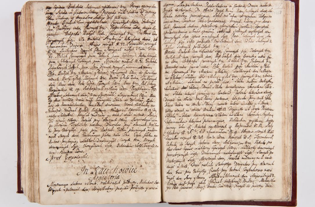 Zdjęcie nr 769 dla obiektu archiwalnego: Visitatio archidiaconatus Cracoviensis (Decanatus: Skalensis - 1727; Vitoviensis - 1727; Prossoviensis - 1728; Novi Montis - 1728; Scawinensis - 1729; Xsiążnensis - 1731; Woynicensis - 1731; Zatoriensis - 1729; Lipnicensis - 1730; Dobczycensis - 1730; Andreoviensis - 1731; Żyvecensis - 1732; Oswiemensis - 1732; Wielicensis - 1741; postea sequntur inventaria ecclesiarum decanatus Dobczycensis, Woynicensis, Andreoviensis) per R.D. Michaelem de Magna Kunice Kunicki, episcopum Arsiacensem, suffraganeum et archidiaconum Cracoviensem annis 1727 - 1741 peracta