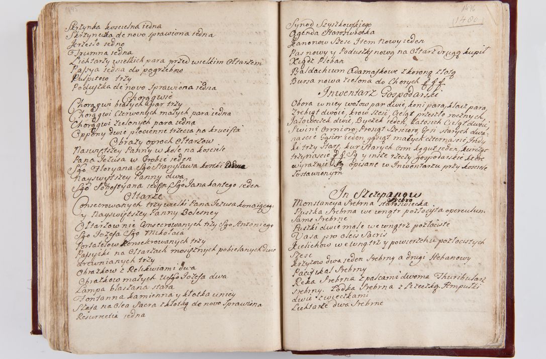 Zdjęcie nr 783 dla obiektu archiwalnego: Visitatio archidiaconatus Cracoviensis (Decanatus: Skalensis - 1727; Vitoviensis - 1727; Prossoviensis - 1728; Novi Montis - 1728; Scawinensis - 1729; Xsiążnensis - 1731; Woynicensis - 1731; Zatoriensis - 1729; Lipnicensis - 1730; Dobczycensis - 1730; Andreoviensis - 1731; Żyvecensis - 1732; Oswiemensis - 1732; Wielicensis - 1741; postea sequntur inventaria ecclesiarum decanatus Dobczycensis, Woynicensis, Andreoviensis) per R.D. Michaelem de Magna Kunice Kunicki, episcopum Arsiacensem, suffraganeum et archidiaconum Cracoviensem annis 1727 - 1741 peracta
