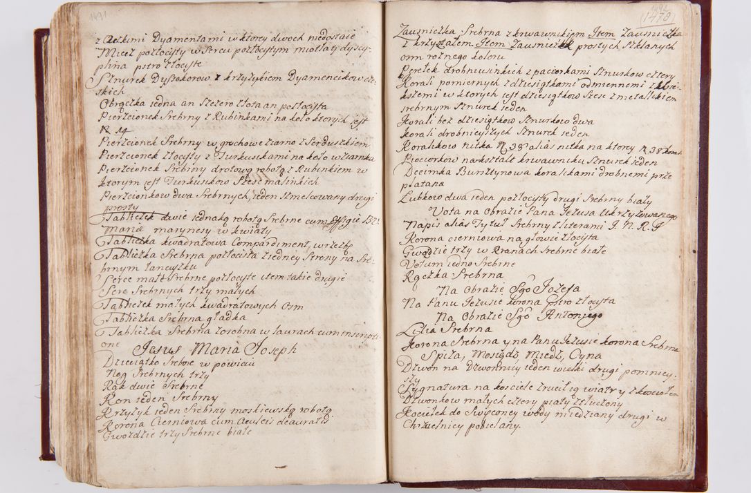 Zdjęcie nr 781 dla obiektu archiwalnego: Visitatio archidiaconatus Cracoviensis (Decanatus: Skalensis - 1727; Vitoviensis - 1727; Prossoviensis - 1728; Novi Montis - 1728; Scawinensis - 1729; Xsiążnensis - 1731; Woynicensis - 1731; Zatoriensis - 1729; Lipnicensis - 1730; Dobczycensis - 1730; Andreoviensis - 1731; Żyvecensis - 1732; Oswiemensis - 1732; Wielicensis - 1741; postea sequntur inventaria ecclesiarum decanatus Dobczycensis, Woynicensis, Andreoviensis) per R.D. Michaelem de Magna Kunice Kunicki, episcopum Arsiacensem, suffraganeum et archidiaconum Cracoviensem annis 1727 - 1741 peracta