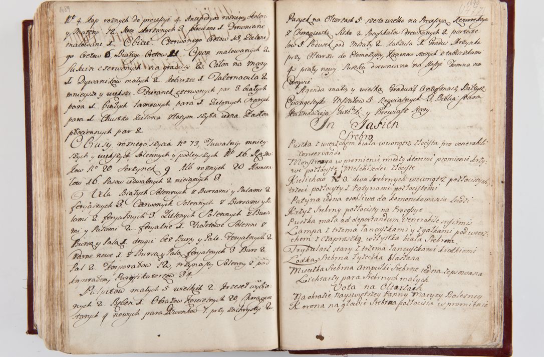 Zdjęcie nr 780 dla obiektu archiwalnego: Visitatio archidiaconatus Cracoviensis (Decanatus: Skalensis - 1727; Vitoviensis - 1727; Prossoviensis - 1728; Novi Montis - 1728; Scawinensis - 1729; Xsiążnensis - 1731; Woynicensis - 1731; Zatoriensis - 1729; Lipnicensis - 1730; Dobczycensis - 1730; Andreoviensis - 1731; Żyvecensis - 1732; Oswiemensis - 1732; Wielicensis - 1741; postea sequntur inventaria ecclesiarum decanatus Dobczycensis, Woynicensis, Andreoviensis) per R.D. Michaelem de Magna Kunice Kunicki, episcopum Arsiacensem, suffraganeum et archidiaconum Cracoviensem annis 1727 - 1741 peracta
