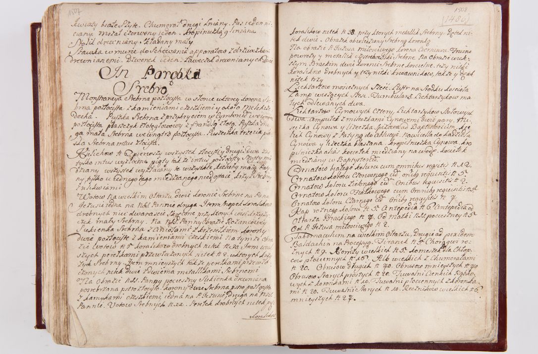 Zdjęcie nr 789 dla obiektu archiwalnego: Visitatio archidiaconatus Cracoviensis (Decanatus: Skalensis - 1727; Vitoviensis - 1727; Prossoviensis - 1728; Novi Montis - 1728; Scawinensis - 1729; Xsiążnensis - 1731; Woynicensis - 1731; Zatoriensis - 1729; Lipnicensis - 1730; Dobczycensis - 1730; Andreoviensis - 1731; Żyvecensis - 1732; Oswiemensis - 1732; Wielicensis - 1741; postea sequntur inventaria ecclesiarum decanatus Dobczycensis, Woynicensis, Andreoviensis) per R.D. Michaelem de Magna Kunice Kunicki, episcopum Arsiacensem, suffraganeum et archidiaconum Cracoviensem annis 1727 - 1741 peracta