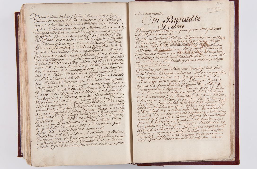 Zdjęcie nr 790 dla obiektu archiwalnego: Visitatio archidiaconatus Cracoviensis (Decanatus: Skalensis - 1727; Vitoviensis - 1727; Prossoviensis - 1728; Novi Montis - 1728; Scawinensis - 1729; Xsiążnensis - 1731; Woynicensis - 1731; Zatoriensis - 1729; Lipnicensis - 1730; Dobczycensis - 1730; Andreoviensis - 1731; Żyvecensis - 1732; Oswiemensis - 1732; Wielicensis - 1741; postea sequntur inventaria ecclesiarum decanatus Dobczycensis, Woynicensis, Andreoviensis) per R.D. Michaelem de Magna Kunice Kunicki, episcopum Arsiacensem, suffraganeum et archidiaconum Cracoviensem annis 1727 - 1741 peracta