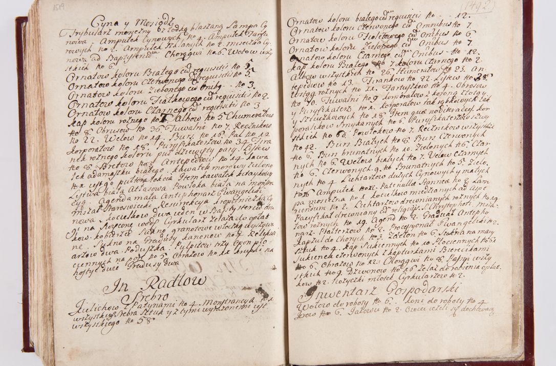 Zdjęcie nr 795 dla obiektu archiwalnego: Visitatio archidiaconatus Cracoviensis (Decanatus: Skalensis - 1727; Vitoviensis - 1727; Prossoviensis - 1728; Novi Montis - 1728; Scawinensis - 1729; Xsiążnensis - 1731; Woynicensis - 1731; Zatoriensis - 1729; Lipnicensis - 1730; Dobczycensis - 1730; Andreoviensis - 1731; Żyvecensis - 1732; Oswiemensis - 1732; Wielicensis - 1741; postea sequntur inventaria ecclesiarum decanatus Dobczycensis, Woynicensis, Andreoviensis) per R.D. Michaelem de Magna Kunice Kunicki, episcopum Arsiacensem, suffraganeum et archidiaconum Cracoviensem annis 1727 - 1741 peracta