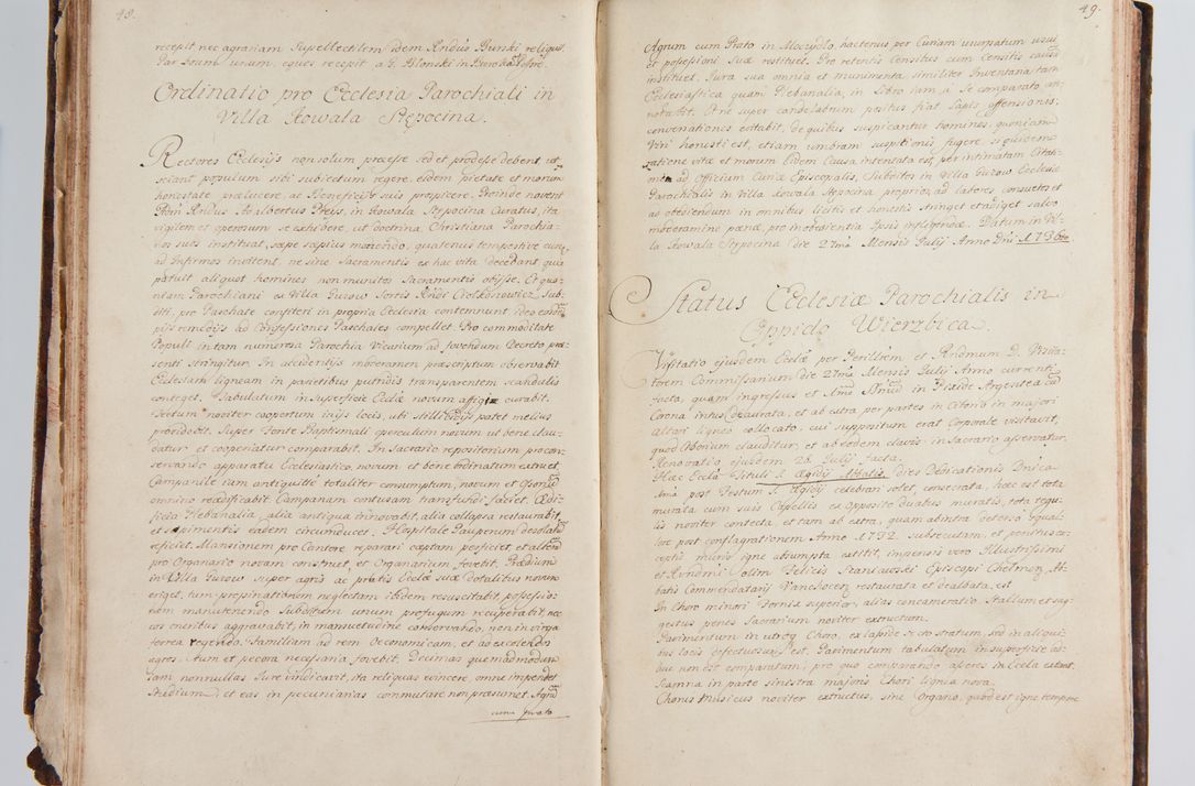 Zdjęcie nr 36 dla obiektu archiwalnego: Status ecclesiarum ac illarum rectorum sub decanatu Ecclesiae Collegiatae Kielcensis, alias in tribus decanatibus Radomiensi, Zwolenensi et Stężycensi consistentium, per visitatorem generalem ex commissione Cel. Principis R.D. Joannis Alexandri in Lipie Lipski, episcopi Cracoviensis, ducis Severiae lustratus er delineatus a.D. 1736