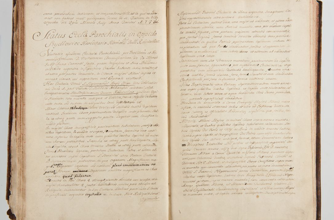 Zdjęcie nr 46 dla obiektu archiwalnego: Status ecclesiarum ac illarum rectorum sub decanatu Ecclesiae Collegiatae Kielcensis, alias in tribus decanatibus Radomiensi, Zwolenensi et Stężycensi consistentium, per visitatorem generalem ex commissione Cel. Principis R.D. Joannis Alexandri in Lipie Lipski, episcopi Cracoviensis, ducis Severiae lustratus er delineatus a.D. 1736