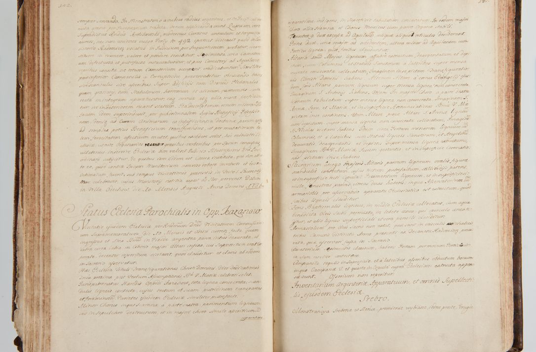 Zdjęcie nr 86 dla obiektu archiwalnego: Status ecclesiarum ac illarum rectorum sub decanatu Ecclesiae Collegiatae Kielcensis, alias in tribus decanatibus Radomiensi, Zwolenensi et Stężycensi consistentium, per visitatorem generalem ex commissione Cel. Principis R.D. Joannis Alexandri in Lipie Lipski, episcopi Cracoviensis, ducis Severiae lustratus er delineatus a.D. 1736