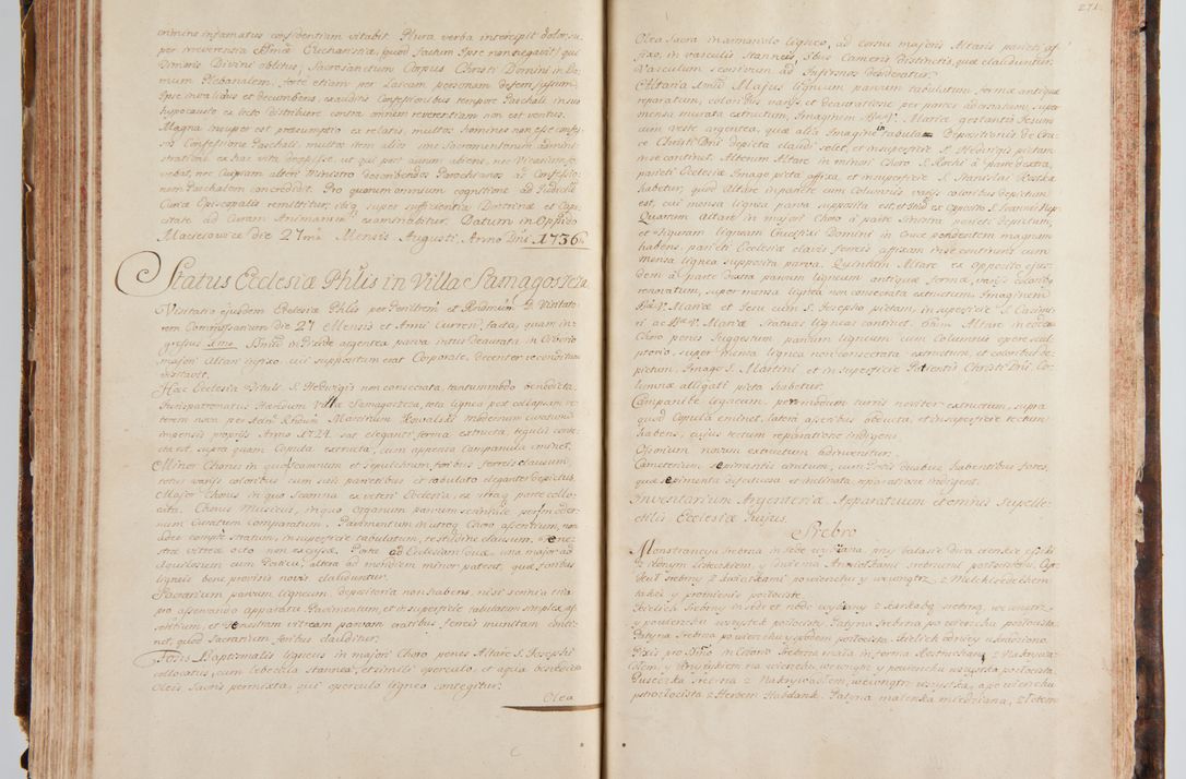 Zdjęcie nr 154 dla obiektu archiwalnego: Status ecclesiarum ac illarum rectorum sub decanatu Ecclesiae Collegiatae Kielcensis, alias in tribus decanatibus Radomiensi, Zwolenensi et Stężycensi consistentium, per visitatorem generalem ex commissione Cel. Principis R.D. Joannis Alexandri in Lipie Lipski, episcopi Cracoviensis, ducis Severiae lustratus er delineatus a.D. 1736