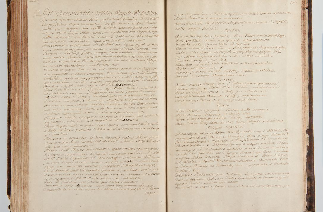 Zdjęcie nr 177 dla obiektu archiwalnego: Status ecclesiarum ac illarum rectorum sub decanatu Ecclesiae Collegiatae Kielcensis, alias in tribus decanatibus Radomiensi, Zwolenensi et Stężycensi consistentium, per visitatorem generalem ex commissione Cel. Principis R.D. Joannis Alexandri in Lipie Lipski, episcopi Cracoviensis, ducis Severiae lustratus er delineatus a.D. 1736