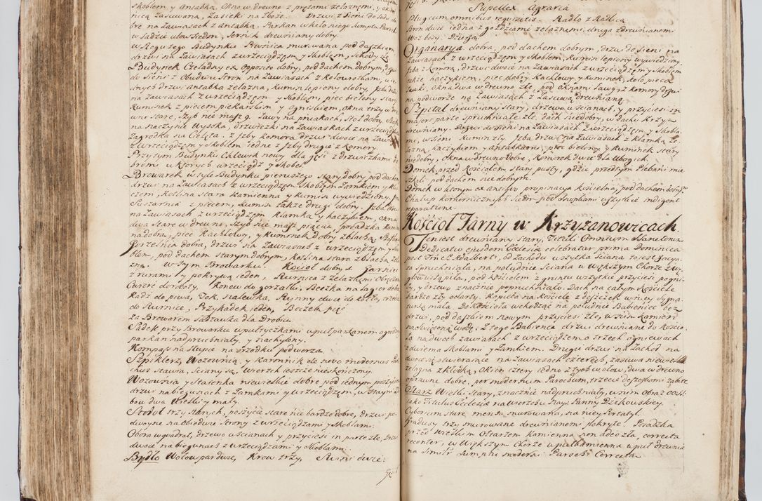 Zdjęcie nr 275 dla obiektu archiwalnego: Visitatio interna et externa ecclesiarum praeposituralium, parachialium, hospitalium et aliorum beneficiorum in decanatibus Bodzantinensi ac Kunoviensi consistentium per me Venceslaum Hieronymum de Bogusławice Sierakowski, pro tunc episcopum Cestrensem, coadiutorem Livoniae et Piltinensis, custodem Coronarum Regni , canonicum Cracoviensem uti tanquam praepositum Kielcensem, praeviis litteris innotescentialibus via cursoria per R.D. Decanos directis anno 1738 die 29 Julii inchoata et successivo anno 1739 die 14 memsis Junii terminata et peracta