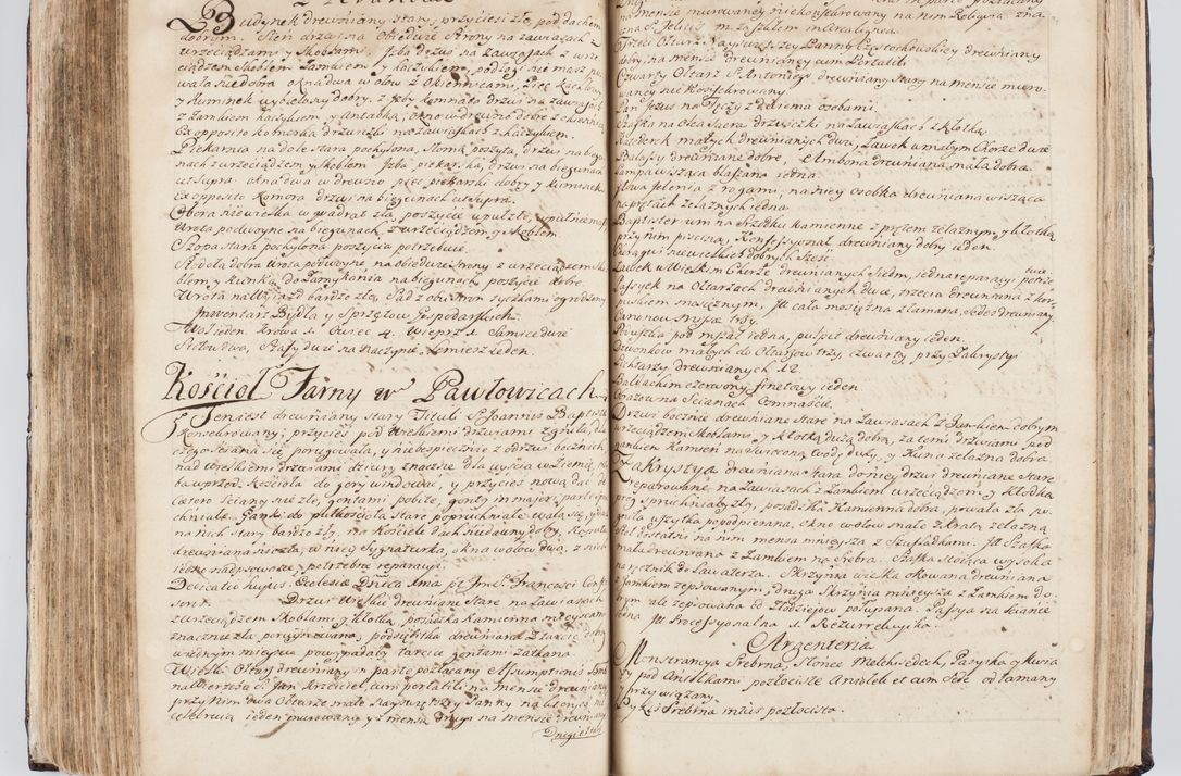 Zdjęcie nr 240 dla obiektu archiwalnego: Visitatio interna et externa ecclesiarum praeposituralium, parachialium, hospitalium et aliorum beneficiorum in decanatibus Bodzantinensi ac Kunoviensi consistentium per me Venceslaum Hieronymum de Bogusławice Sierakowski, pro tunc episcopum Cestrensem, coadiutorem Livoniae et Piltinensis, custodem Coronarum Regni , canonicum Cracoviensem uti tanquam praepositum Kielcensem, praeviis litteris innotescentialibus via cursoria per R.D. Decanos directis anno 1738 die 29 Julii inchoata et successivo anno 1739 die 14 memsis Junii terminata et peracta