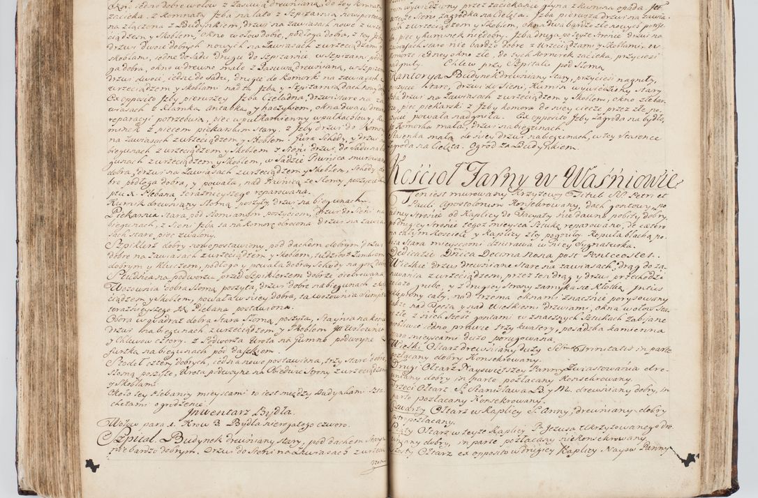 Zdjęcie nr 227 dla obiektu archiwalnego: Visitatio interna et externa ecclesiarum praeposituralium, parachialium, hospitalium et aliorum beneficiorum in decanatibus Bodzantinensi ac Kunoviensi consistentium per me Venceslaum Hieronymum de Bogusławice Sierakowski, pro tunc episcopum Cestrensem, coadiutorem Livoniae et Piltinensis, custodem Coronarum Regni , canonicum Cracoviensem uti tanquam praepositum Kielcensem, praeviis litteris innotescentialibus via cursoria per R.D. Decanos directis anno 1738 die 29 Julii inchoata et successivo anno 1739 die 14 memsis Junii terminata et peracta